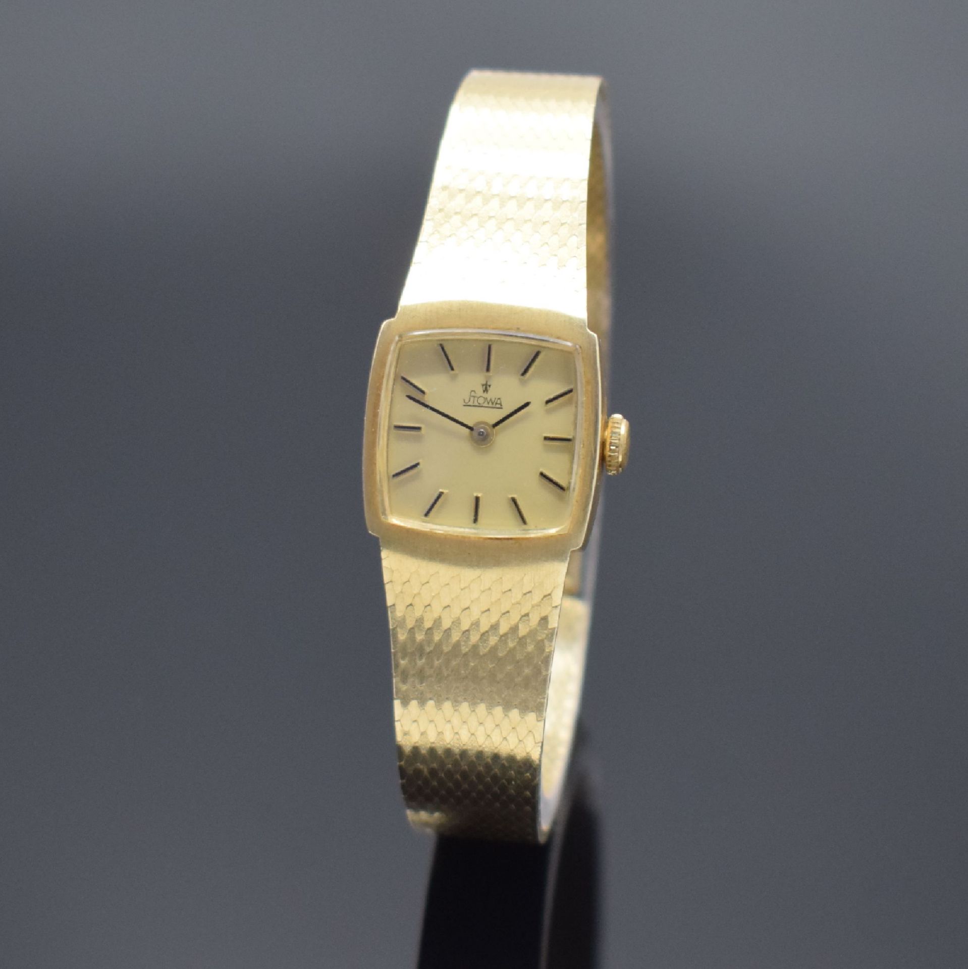 STOWA Damenarmbanduhr in GG 585/000, Schweiz um 1965,