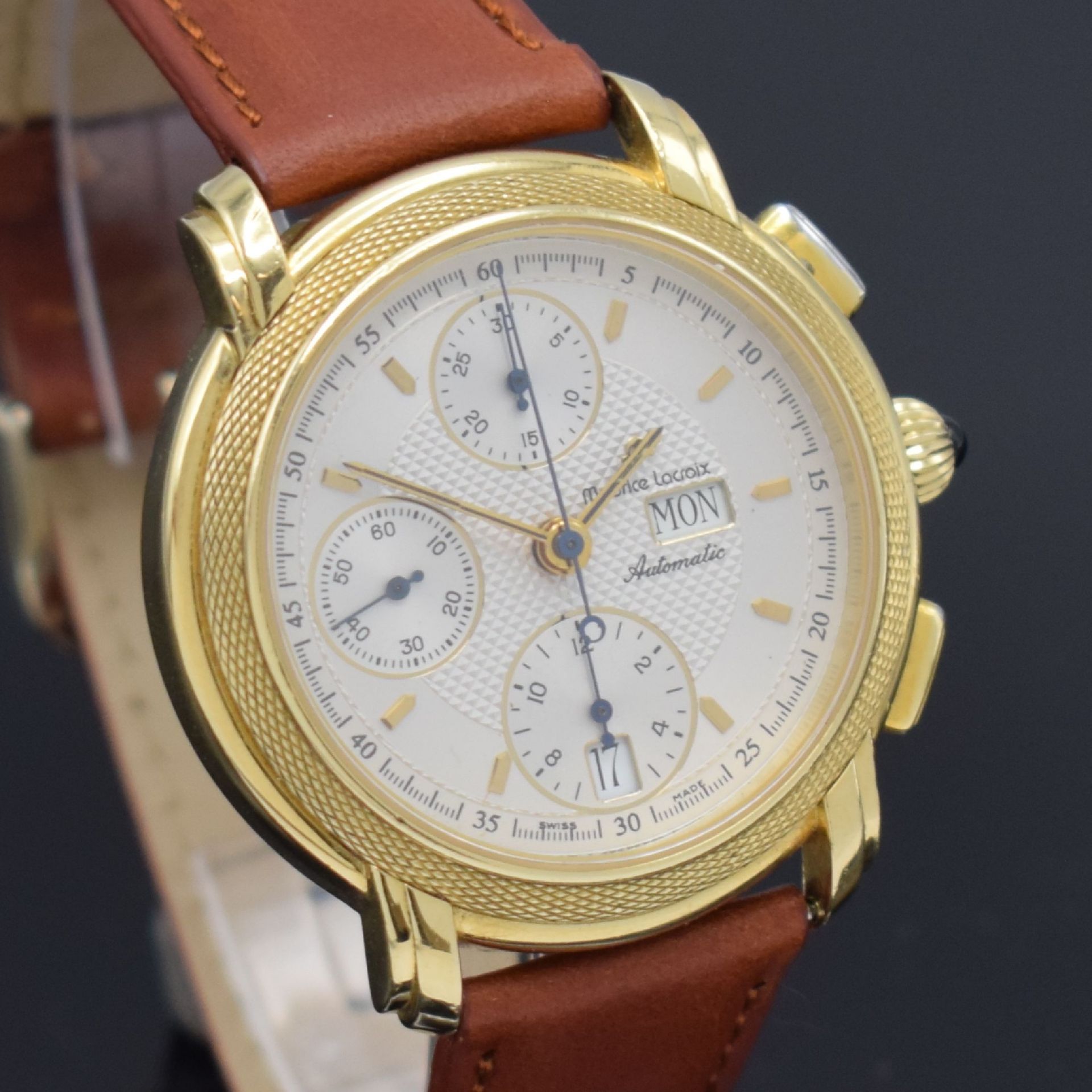 MAURICE LACROIX Armbandchronograph in GG 750/000 Referenz - Bild 4 aus 5