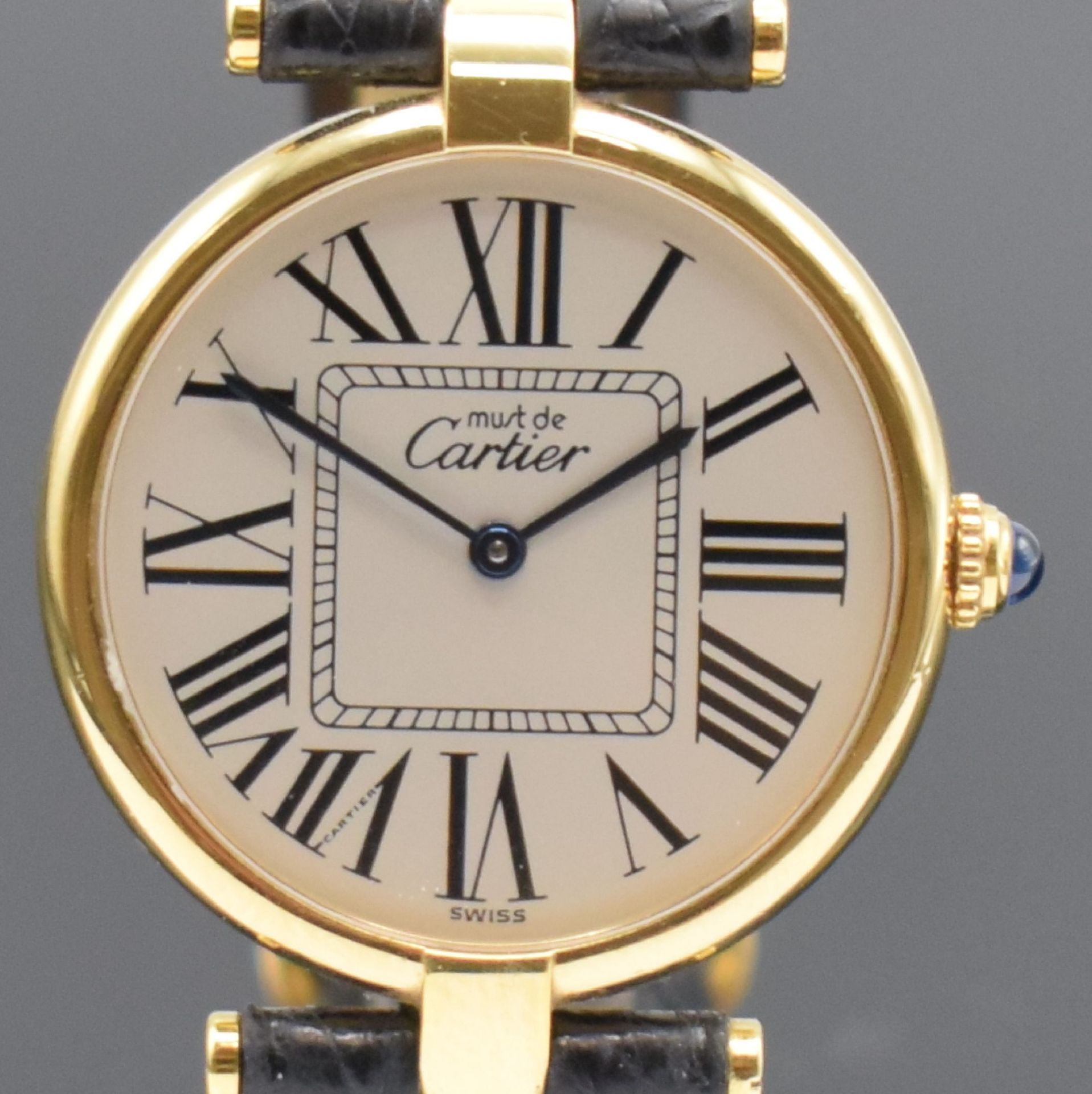 CARTIER Paris Vermeil Damenarmbanduhr Referenz 59003 mit - Image 5 of 9