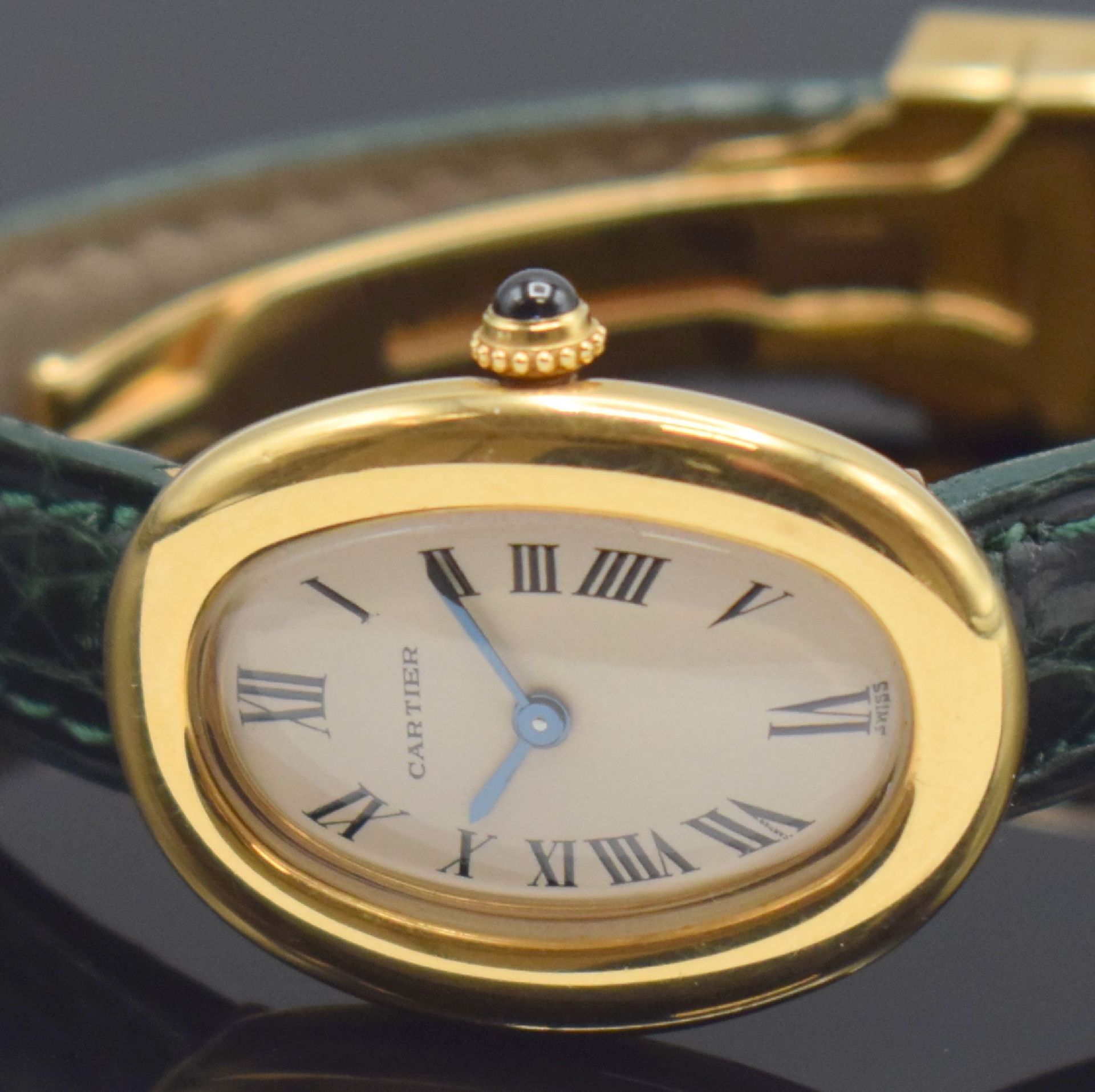 CARTIER Paris Damenarmbanduhr Serie Baignoire in GG - Bild 3 aus 6