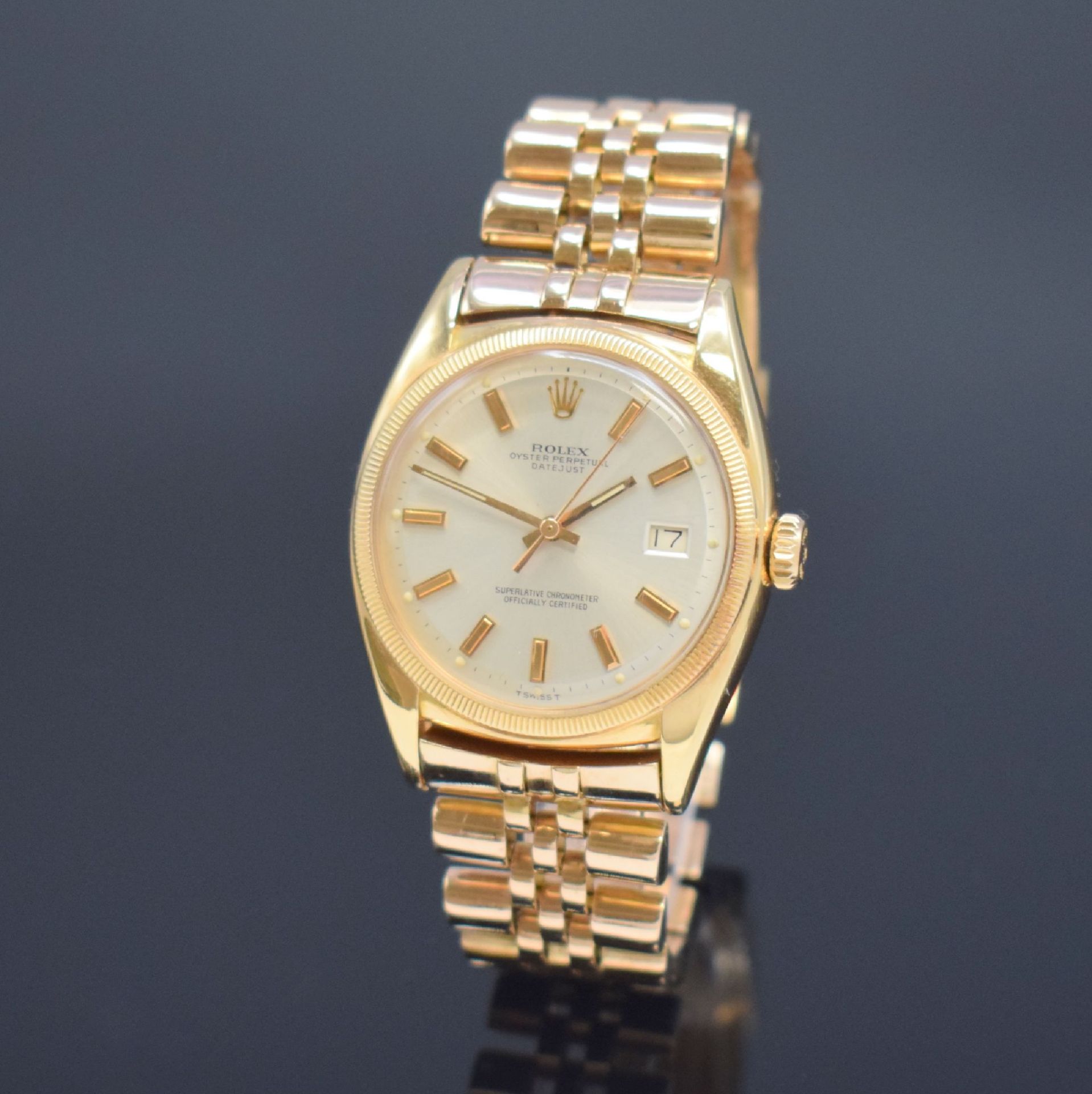 ROLEX Datejust 'Ovettone' Herrenarmbanduhr in RoseG