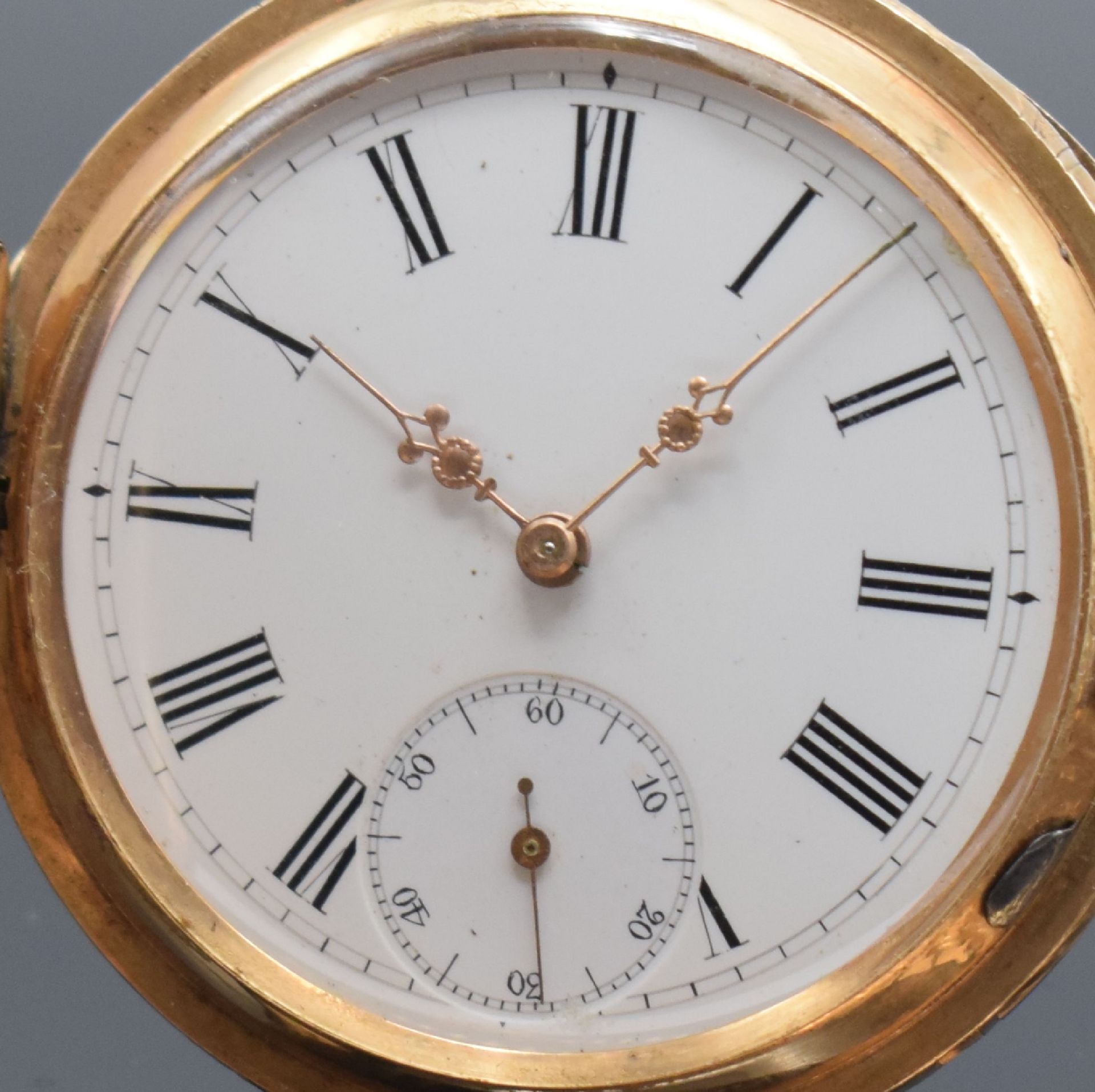 Herren-Savonette Taschenuhr in RG 585/000 mit Chatelaine - Image 2 of 5