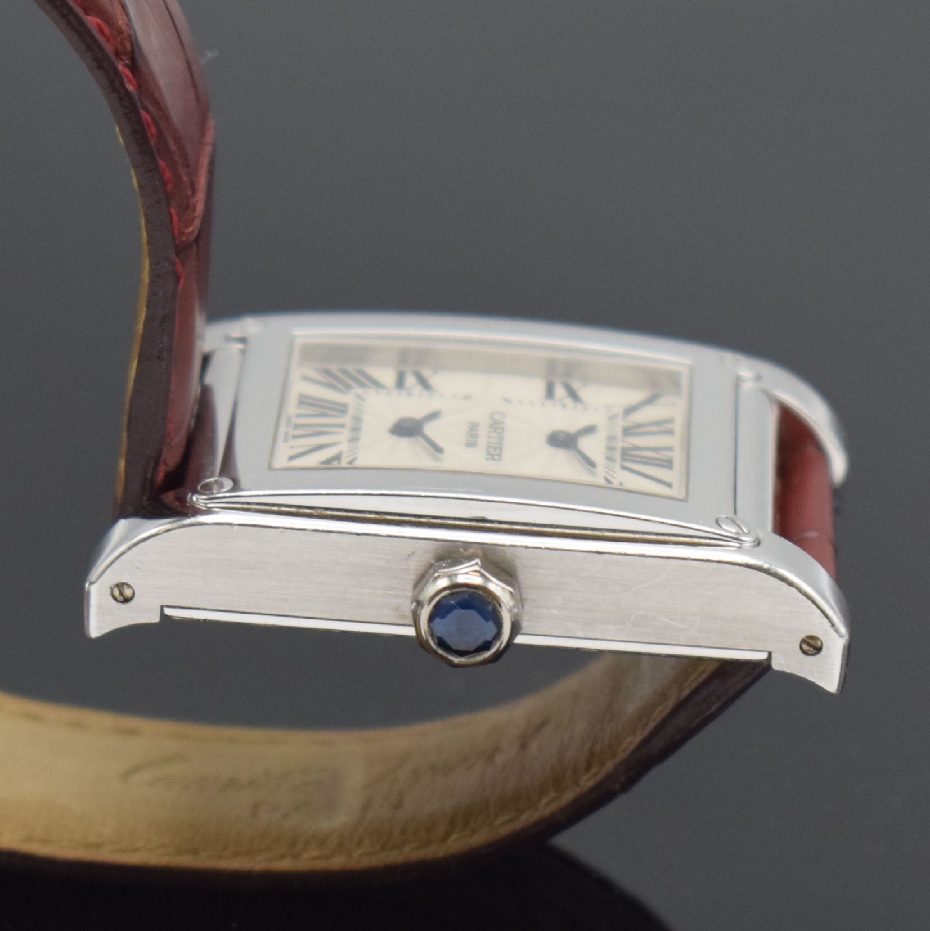 CARTIER Tank á Vis Herrenarmbanduhr mit 2 Zeitzonen aus - Bild 9 aus 10