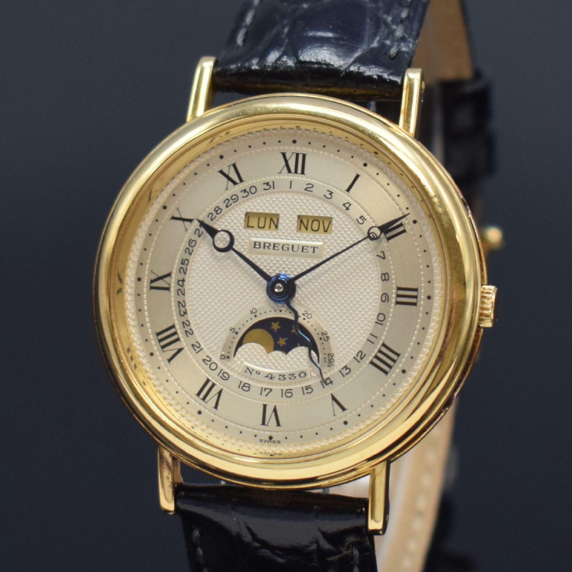 BREGUET Herrenarmbanduhr mit Vollkalender und Mondphase in - Image 2 of 9