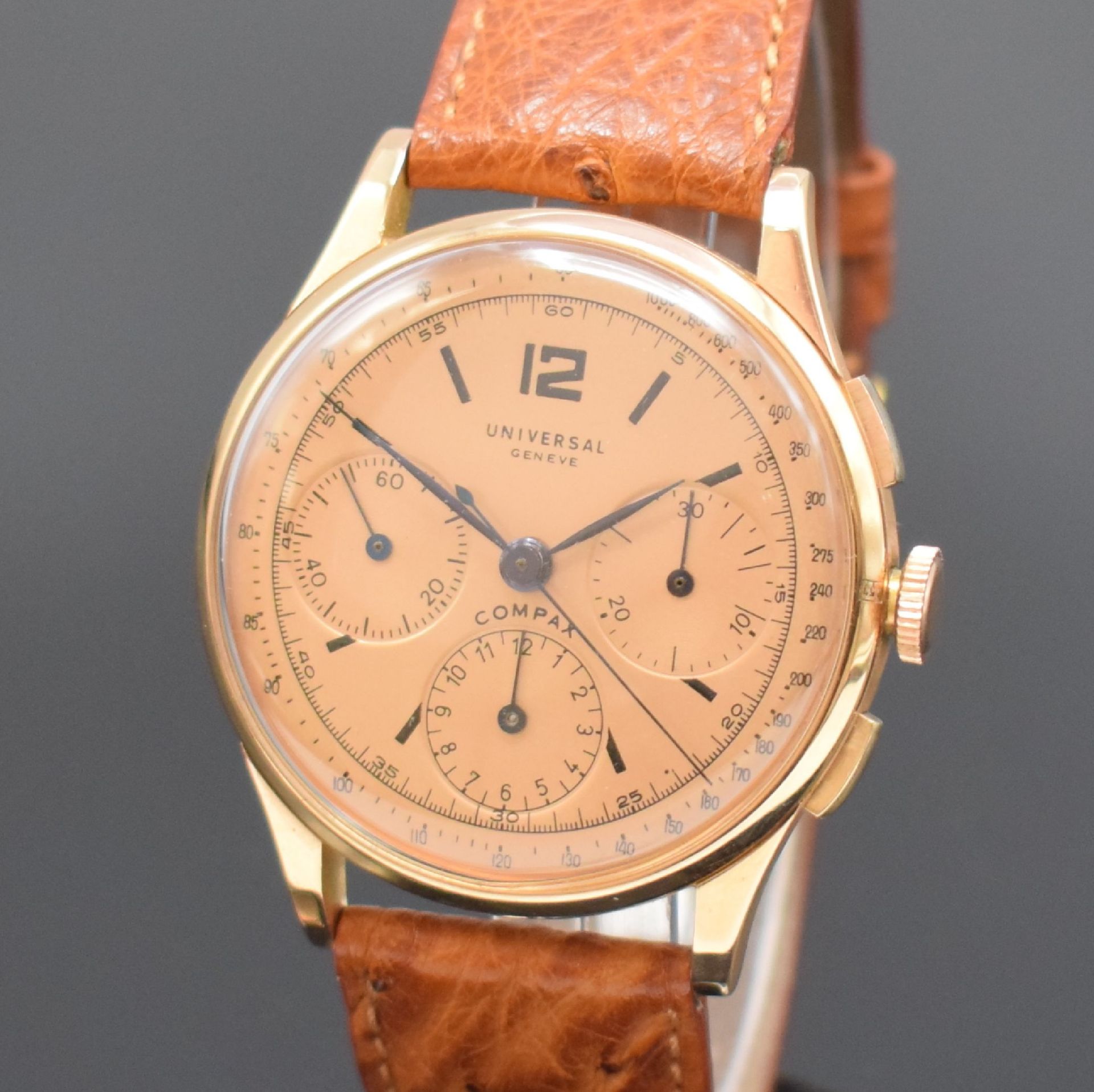 UNIVERSAL GENEVE Compax Schaltradchronograph in RG - Image 2 of 7