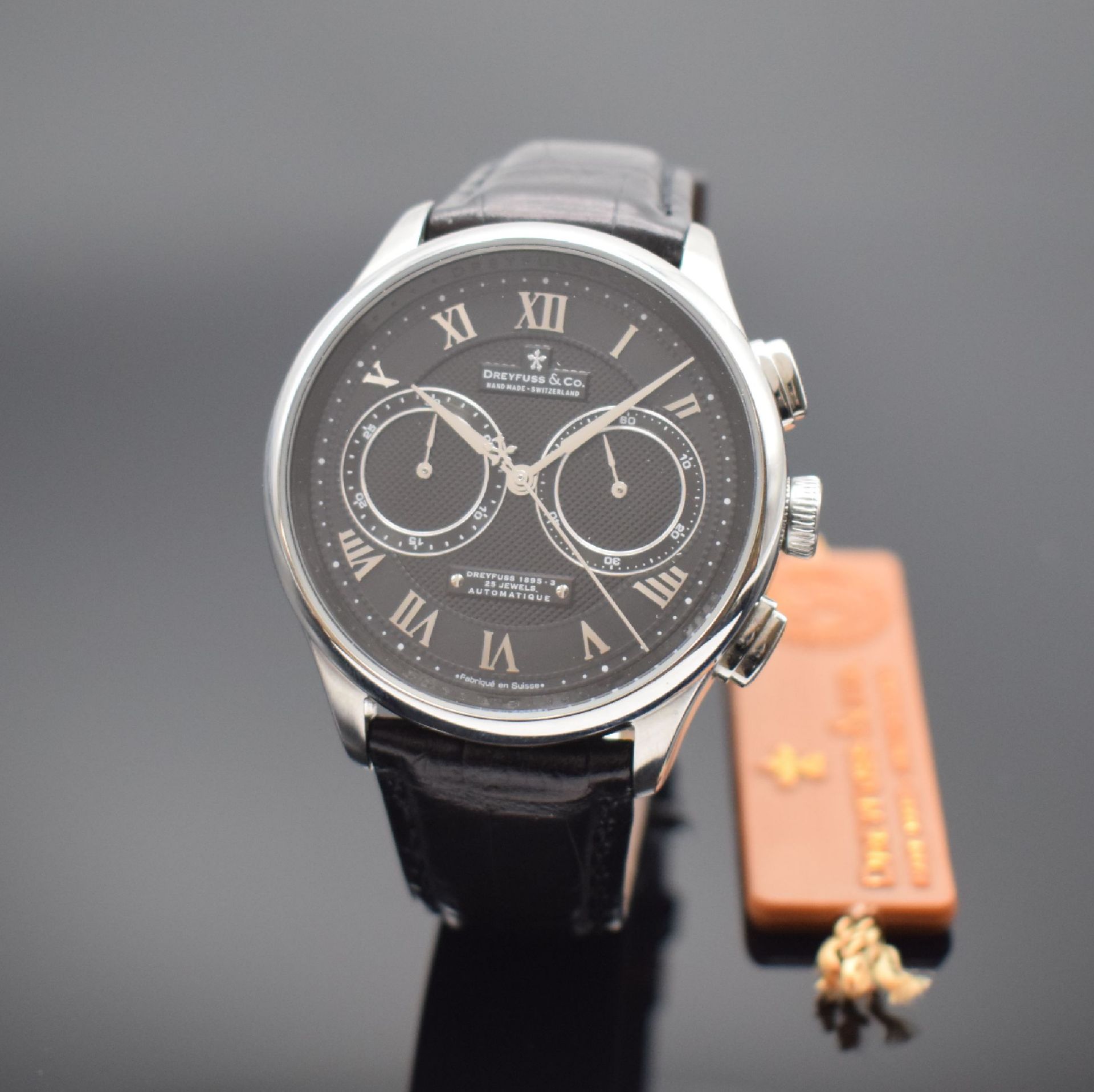 DREYFUSS & Co. Hand Made Herrenarmbanduhr mit Chronograph,