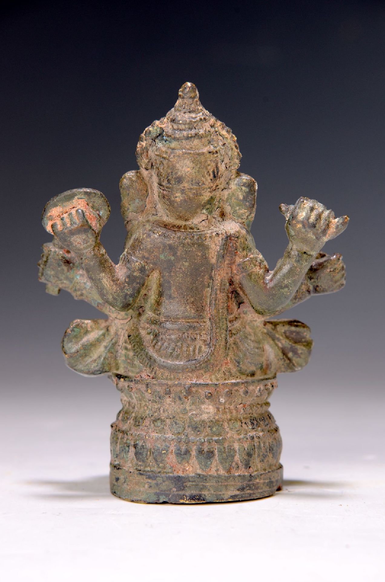 Bronzeskulptur/Ganesha, 13./14. Jh.,  Indien, orig. - Bild 2 aus 2