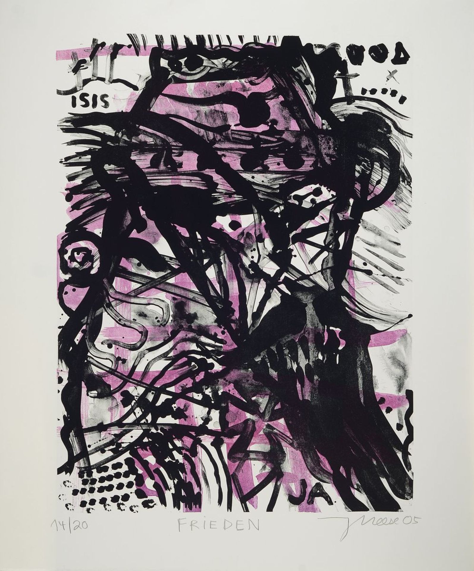 Jonathan Meese, geb. 1970 Tokio/Japan,  Diptychon: 'Krieg' - Bild 2 aus 4