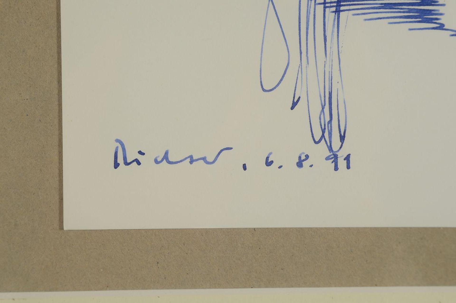 Gerhard Richter, geb. 1932,  Zeichnung, Tinte auf Papier, - Bild 2 aus 3