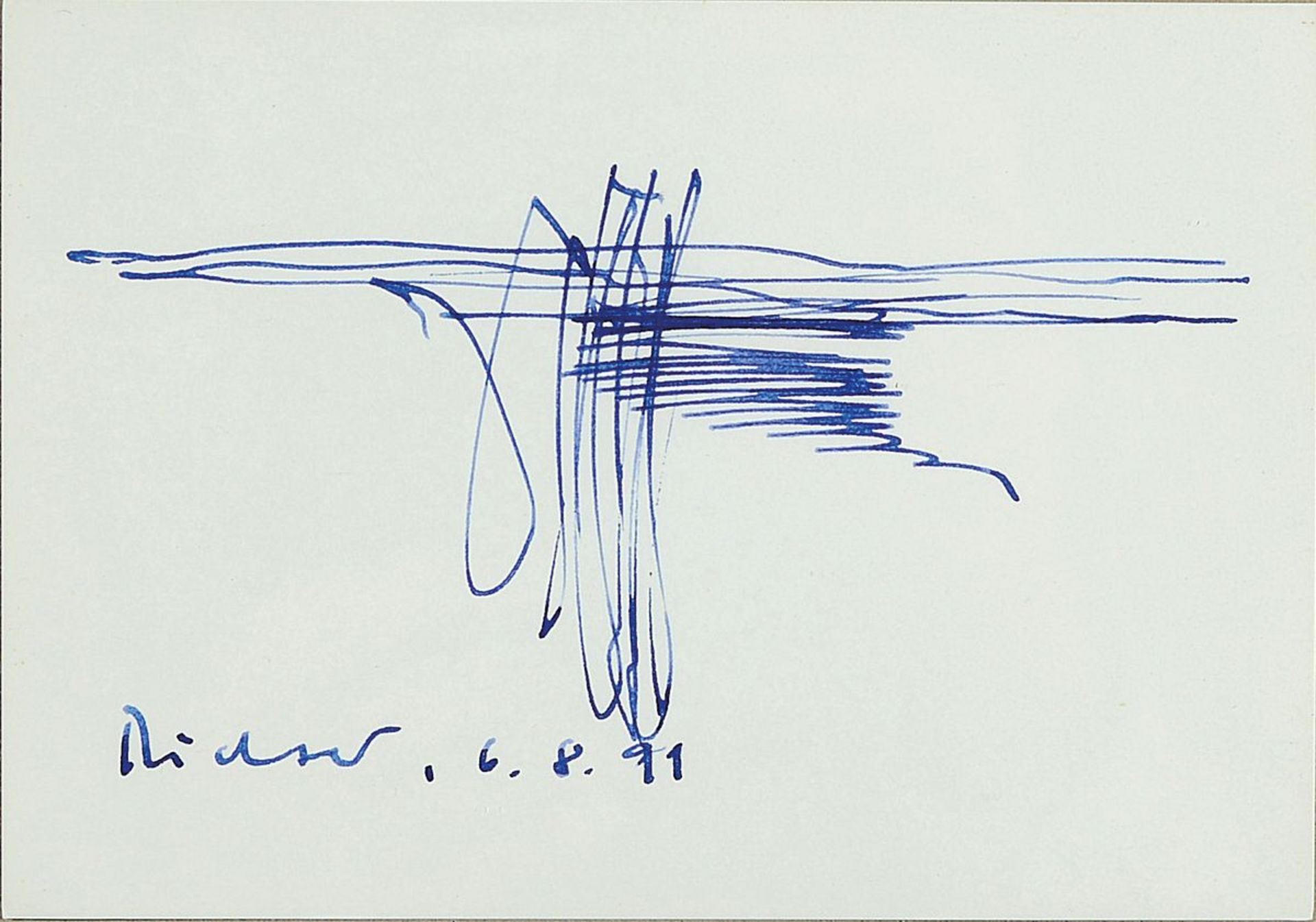 Gerhard Richter, geb. 1932,  Zeichnung, Tinte auf Papier,