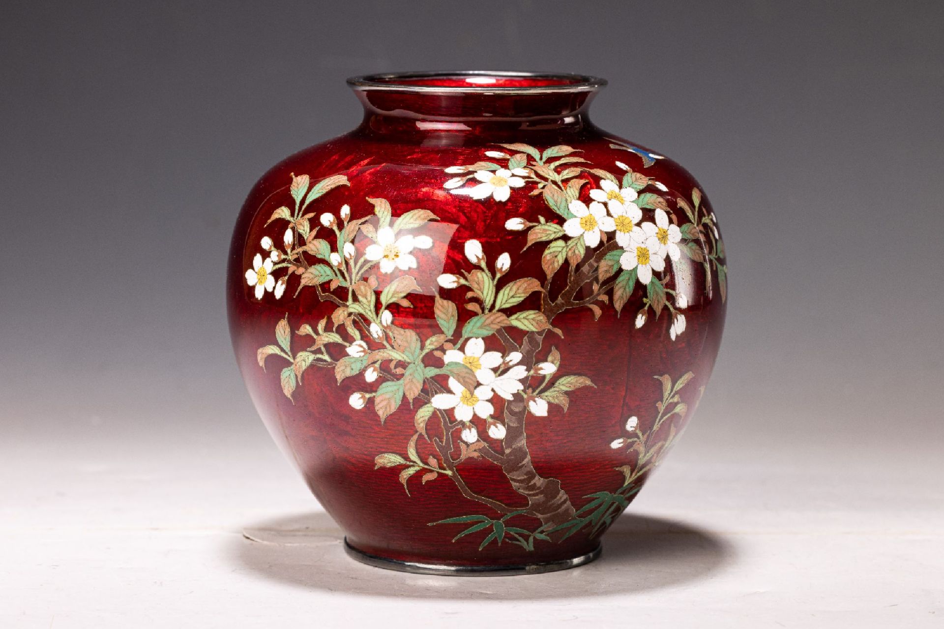 Cloisonné-Vase, Japan, Ando Cloisonne Company, 20.Jh.,