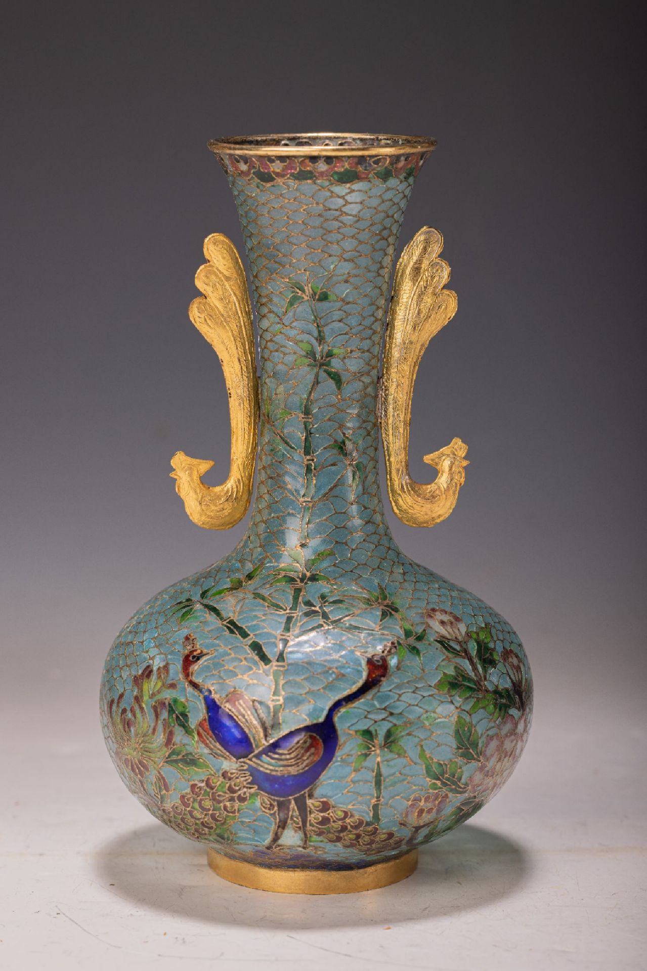 Cloisonné-Vase, Japan, Meiji-Zeit, nach 1910,  shottai