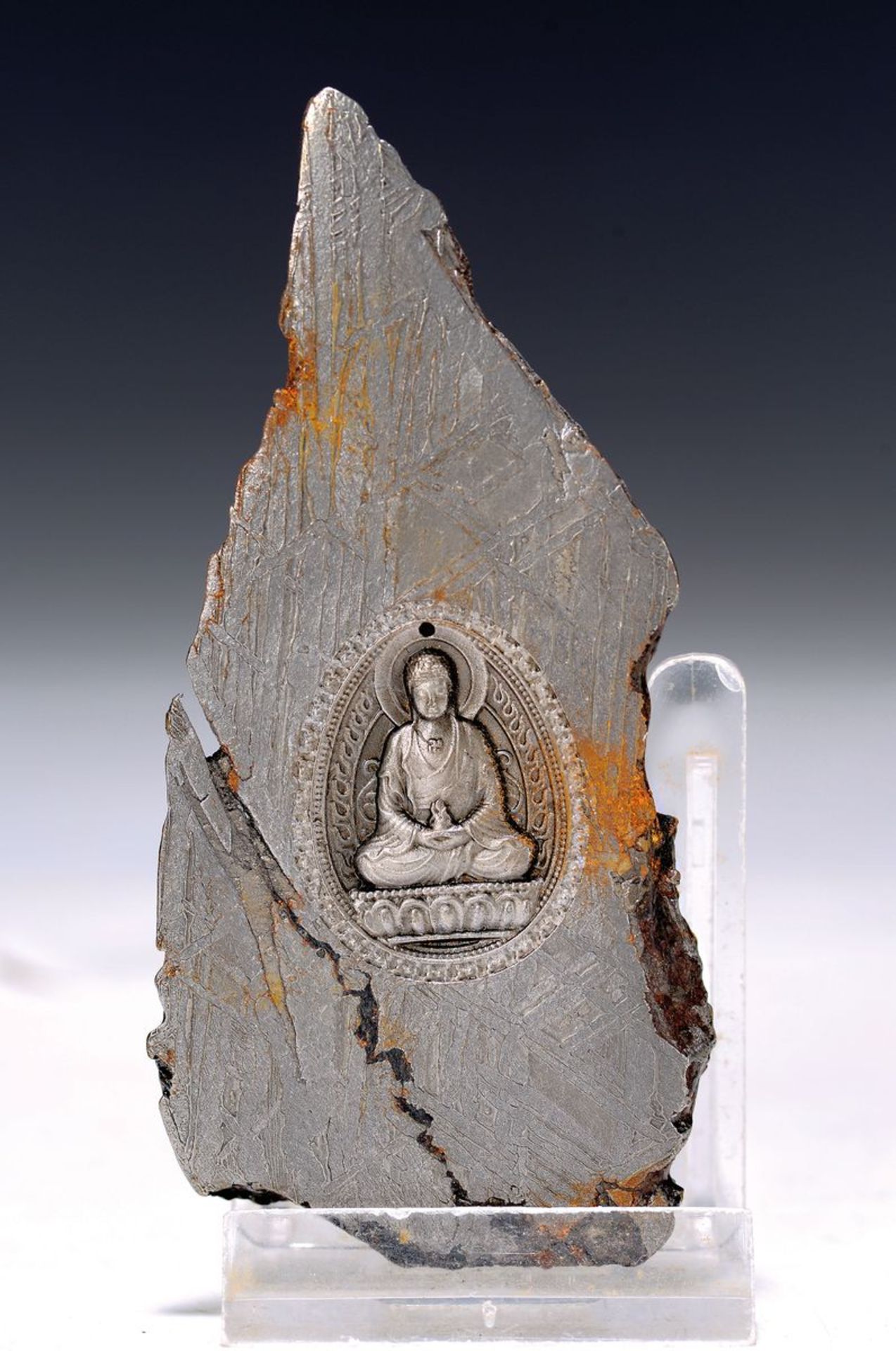 Aletai-Eisen Meteorit, China, um 1898, feine Scheibe mit