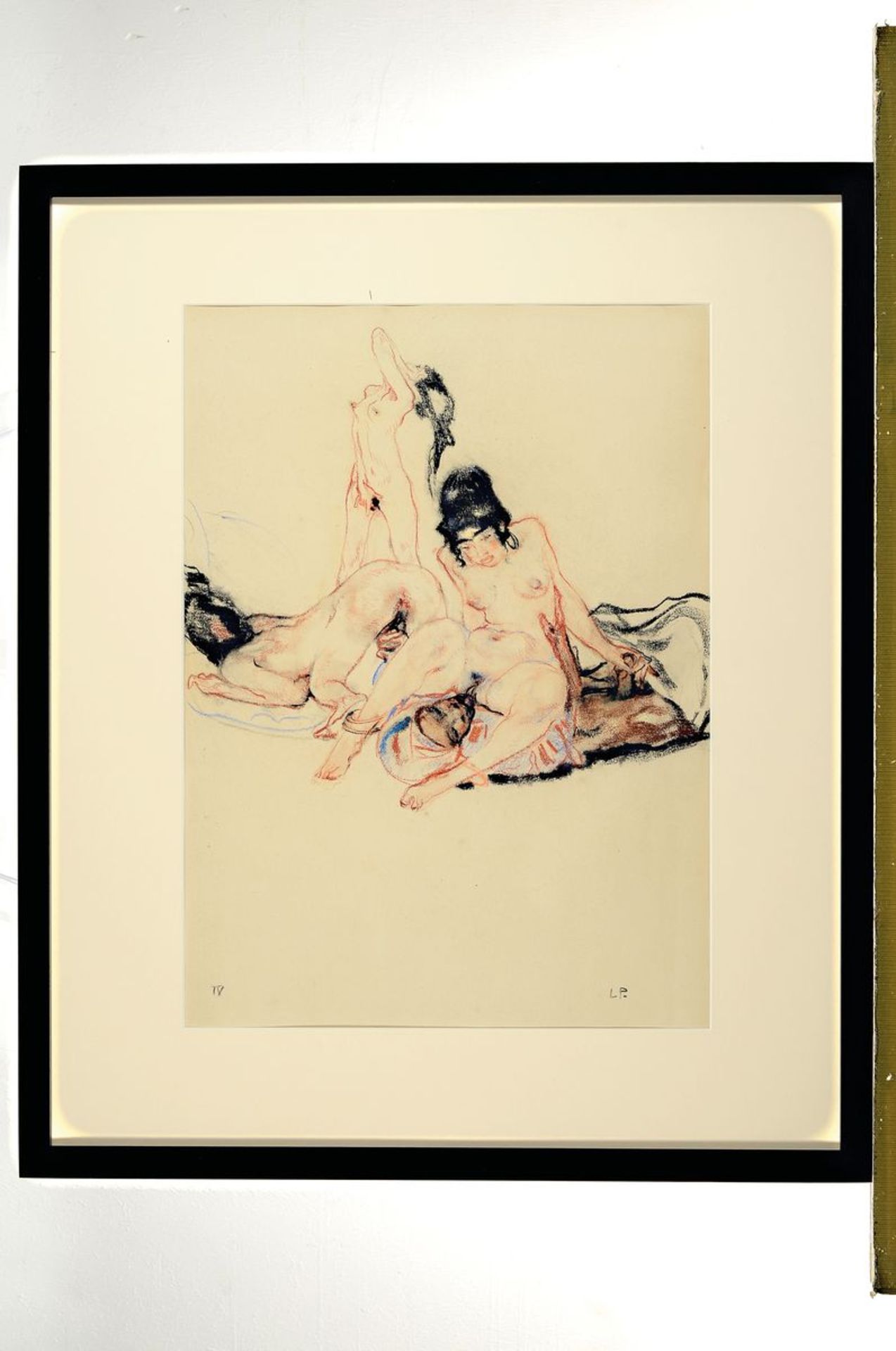 Leo Putz, 1869-1940,  monogrammiertes Pastell auf Papier - Bild 3 aus 3