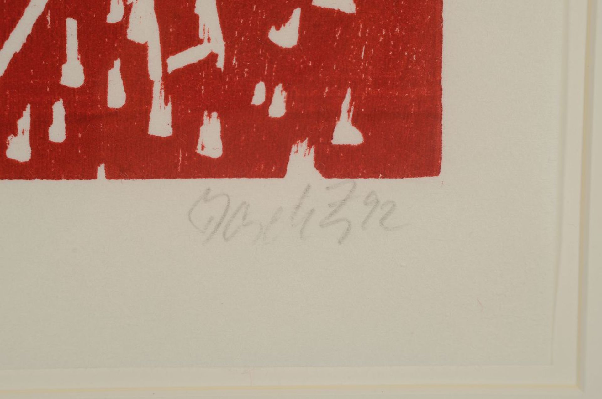 Georg Baselitz, geb. 1938,  Farbholzschnitt, handsign., - Bild 2 aus 3