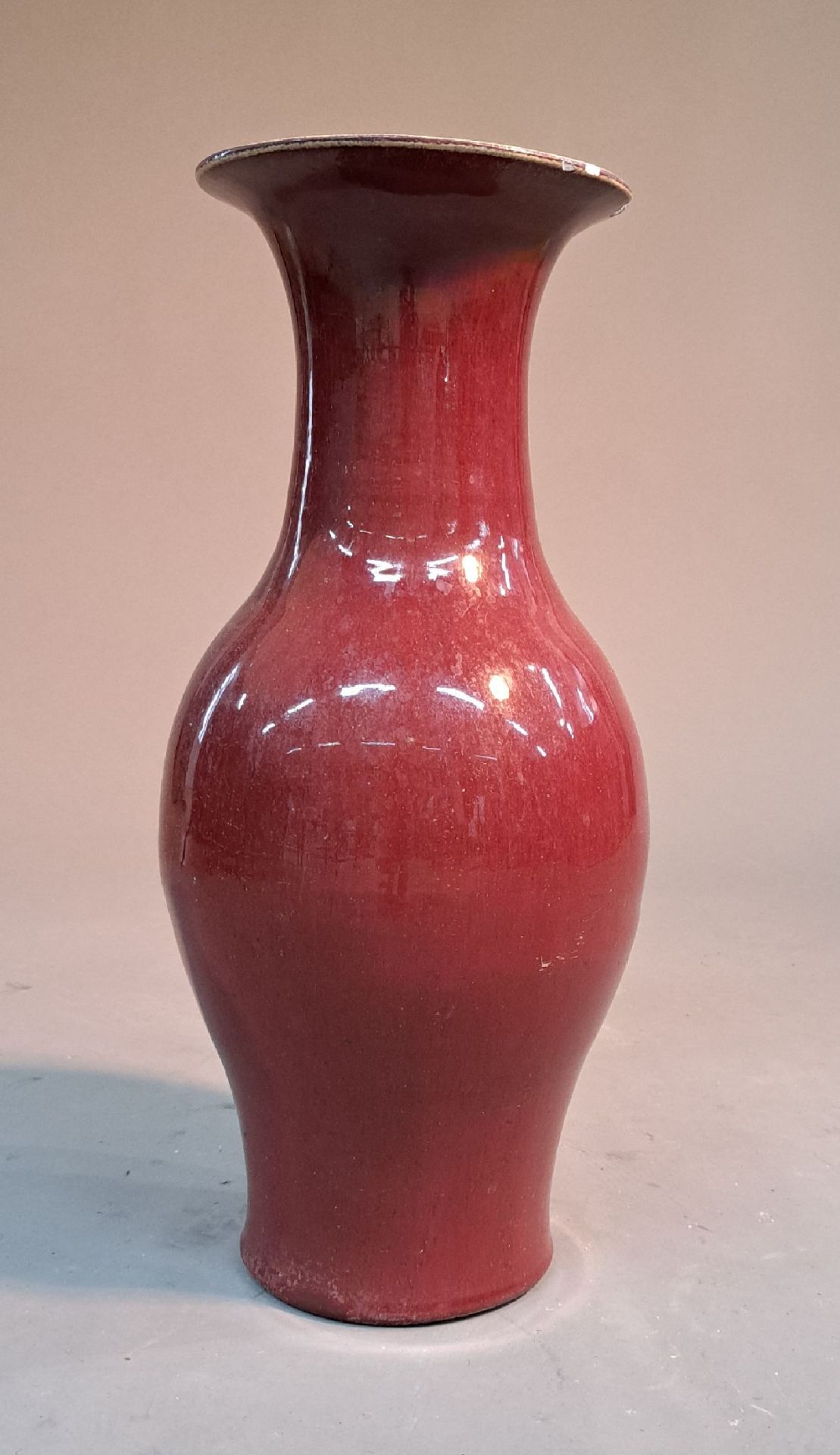 Große Sang-de-Boeuf-Vase, China, späte Qing -Zeit/19.Jh.,