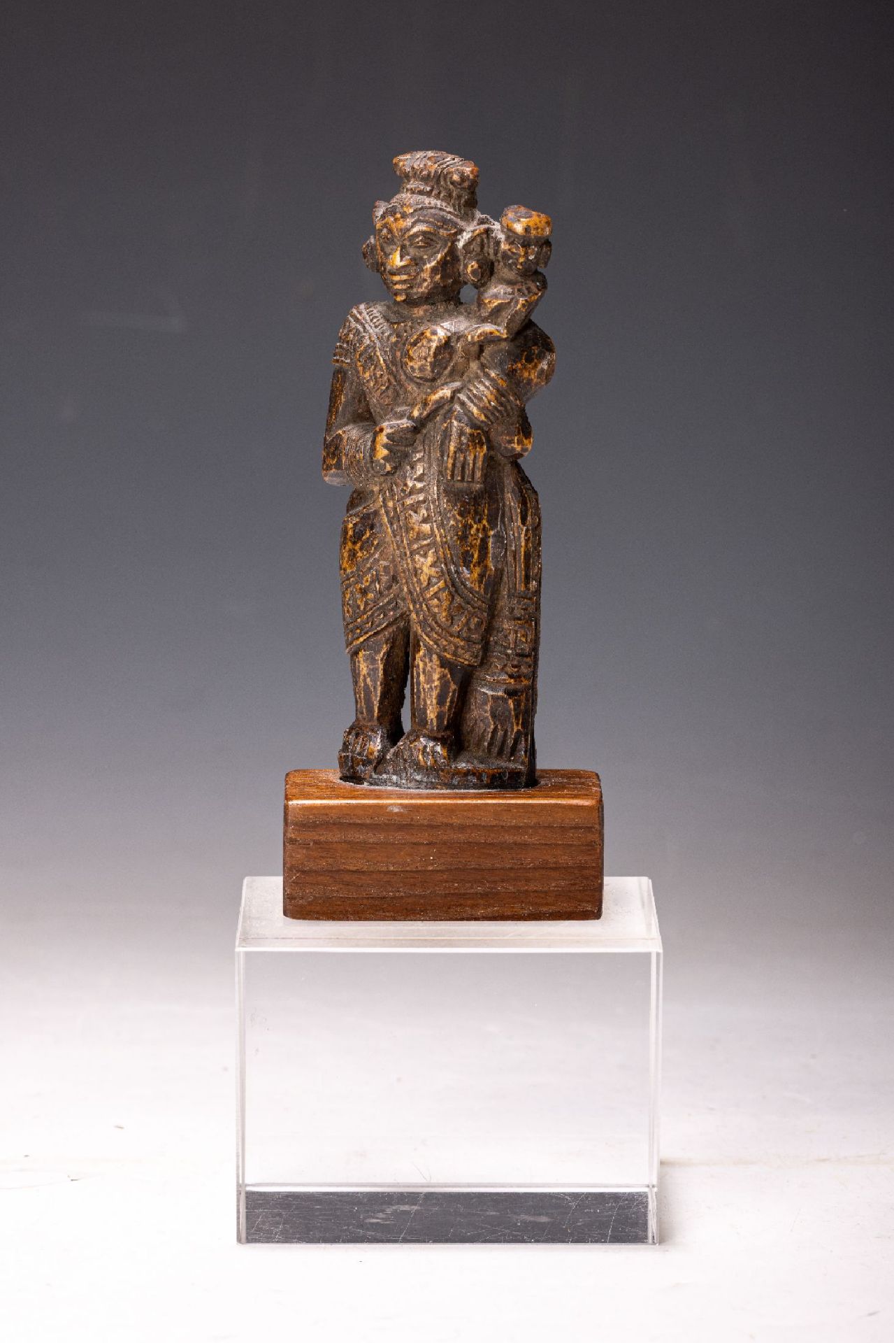 Skulptur der Parvati, Südindien, um 1880, Horn, sehr
