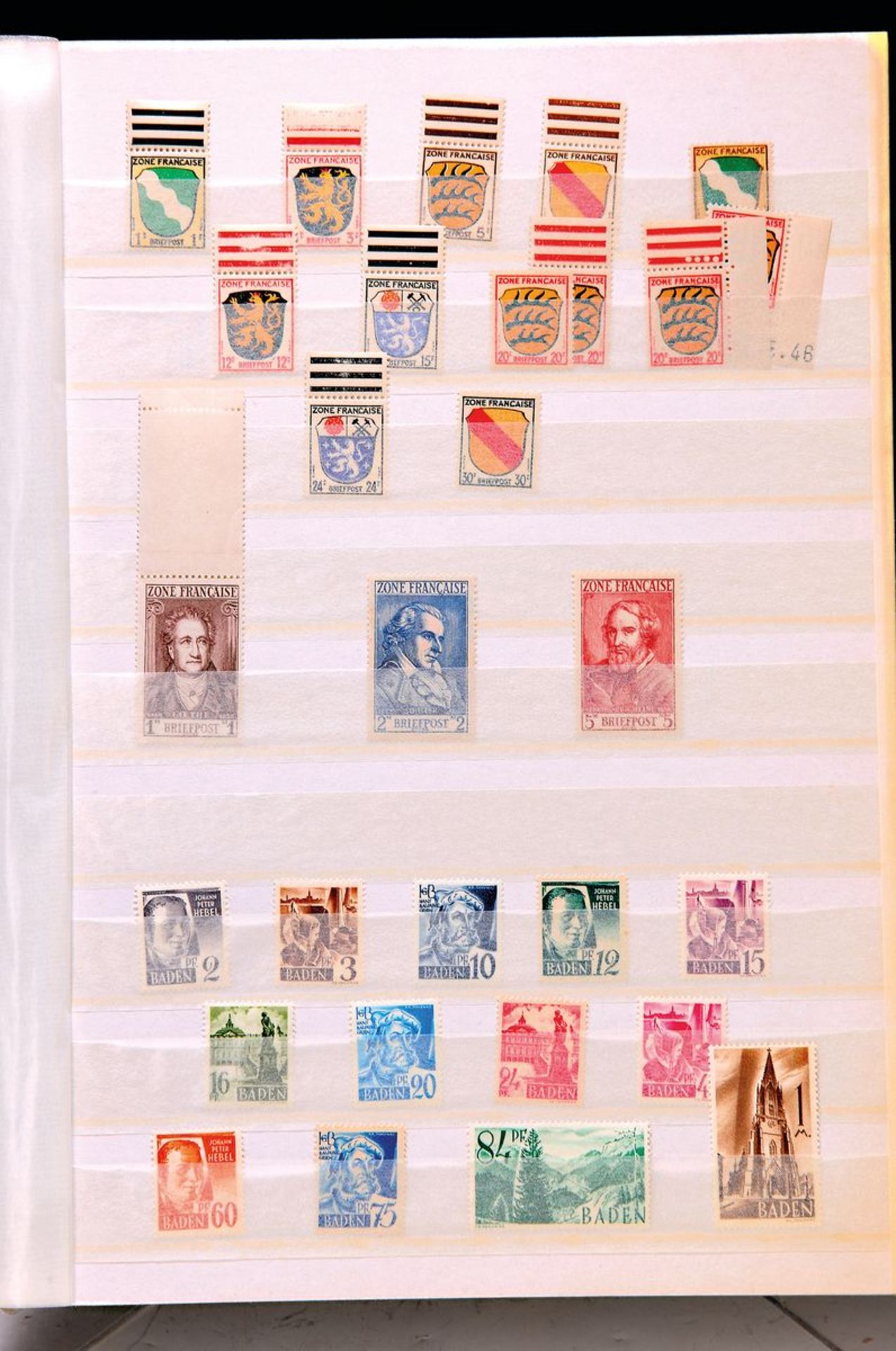 Briefmarken, französische Zone,  Prachtsammlung in