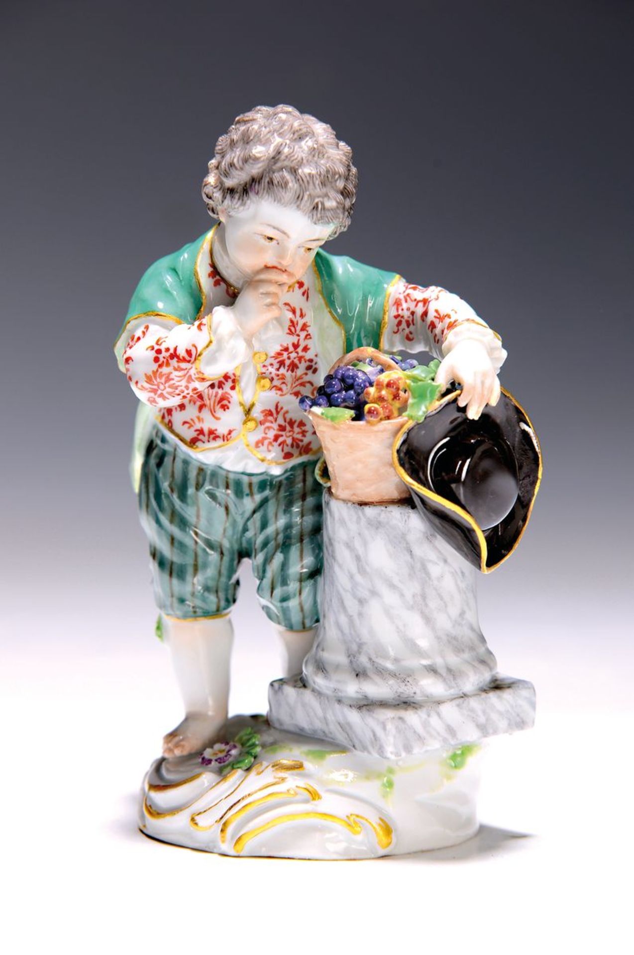 Porzellanfigur Meissen, Entwurf von Michel Victor Acier,