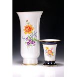 Zwei Vasen, Meissen, 60er Jahre,  1. und 2. Wahl: hohe