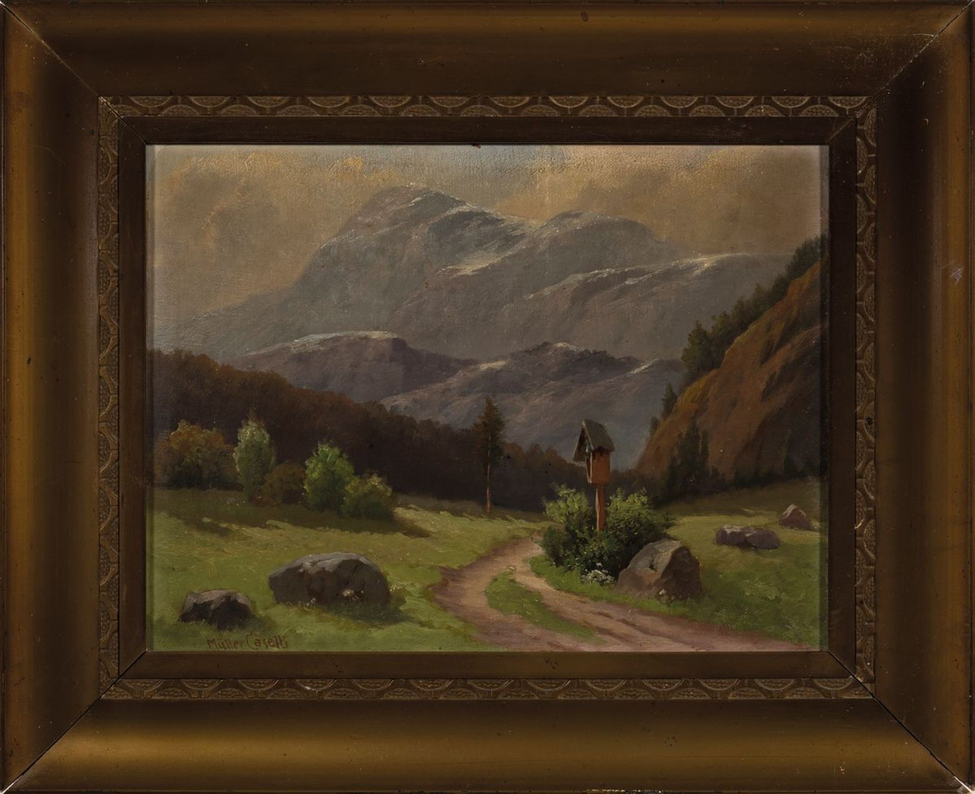 Müller-Caselli, frühes 20.Jh., Voralpenlandschaft mit - Image 3 of 3