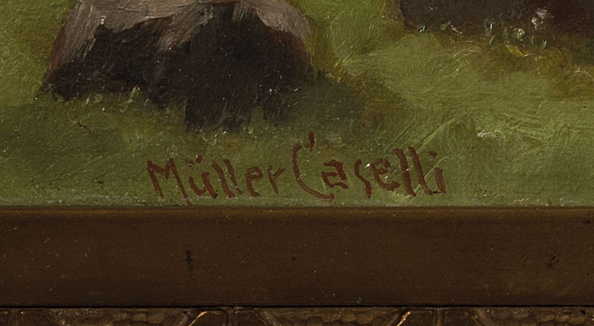 Müller-Caselli, frühes 20.Jh., Voralpenlandschaft mit - Image 2 of 3