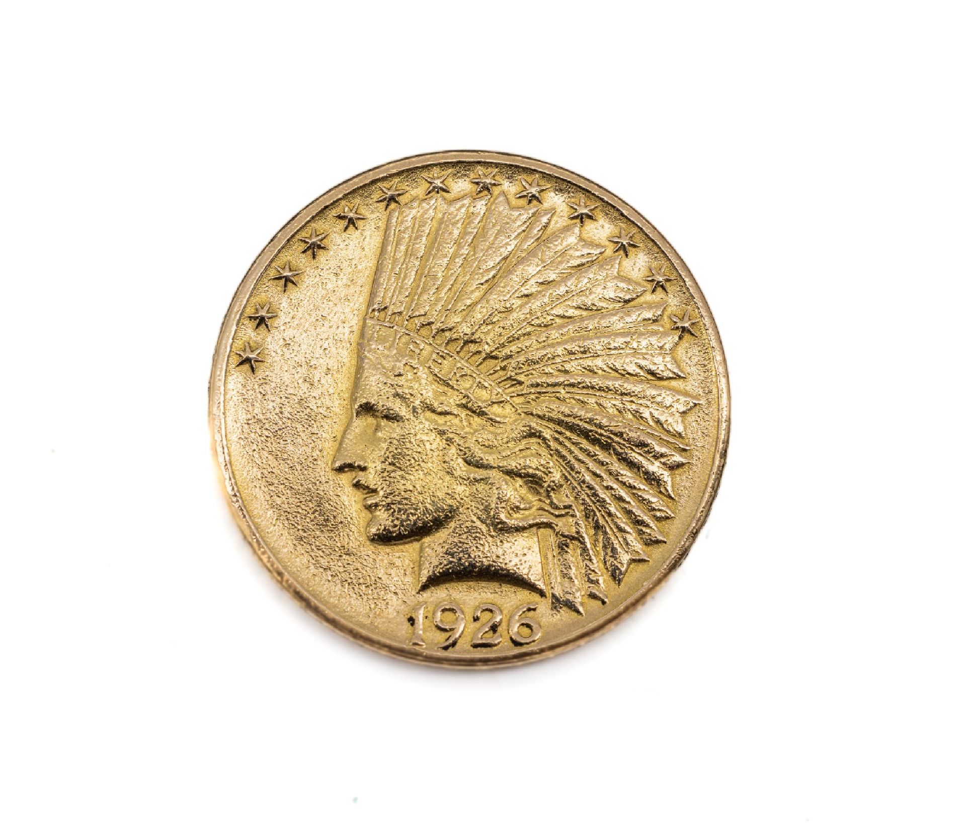 Goldmünze 10 Dollar 1926,   sogn. Indian Head, Münze wurde