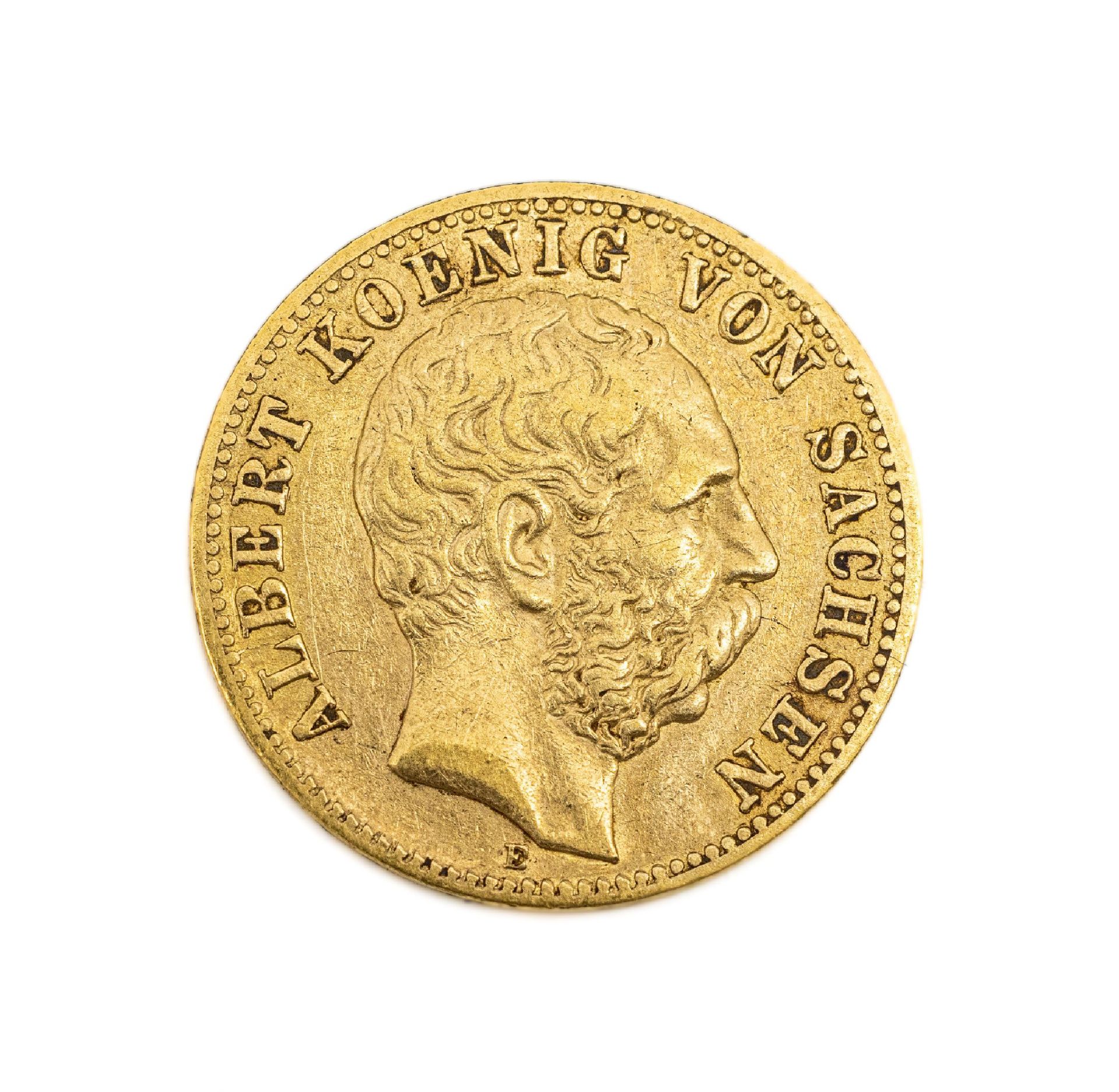 Goldmünze 10 Mark Deutsches Reich 1878, Albert König von