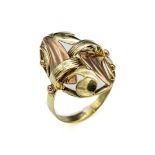 14 kt Gold Ring, deutsch um 1940er Jahre,   GG/RG 585/000,