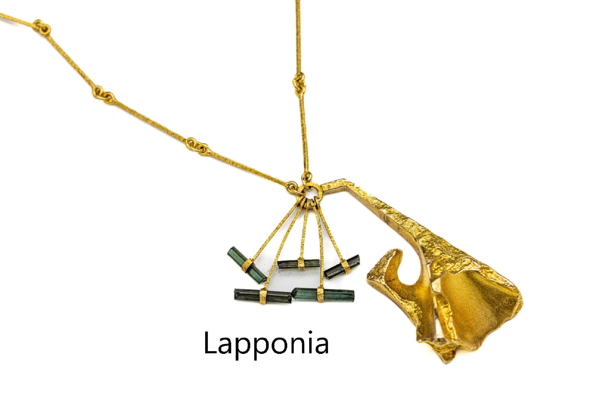 14 kt Gold LAPPONIA Turmalin-Collier,   GG 585/000,