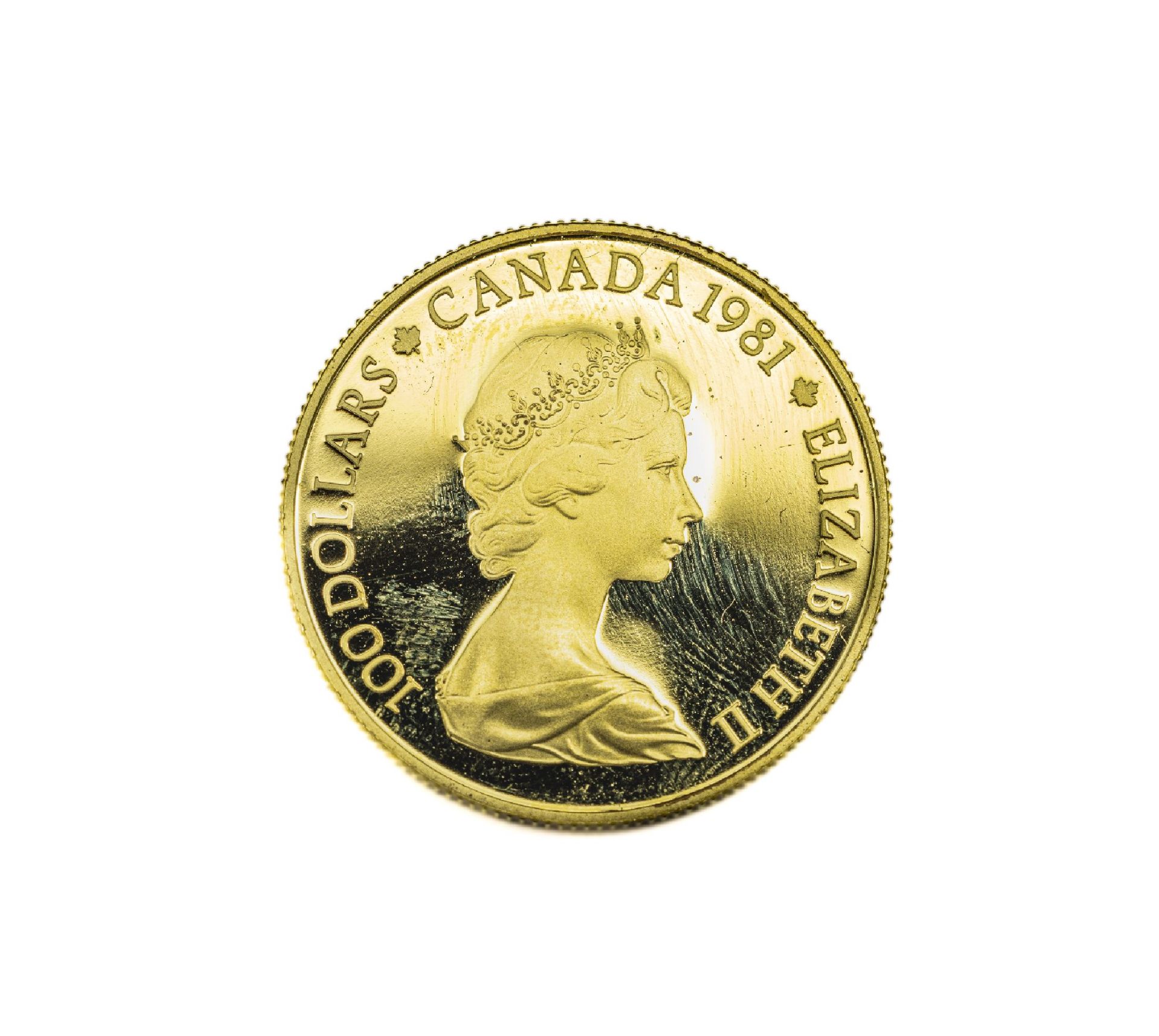 Goldmünze 100 Dollar Canada 1981,   Elizabeth II., die