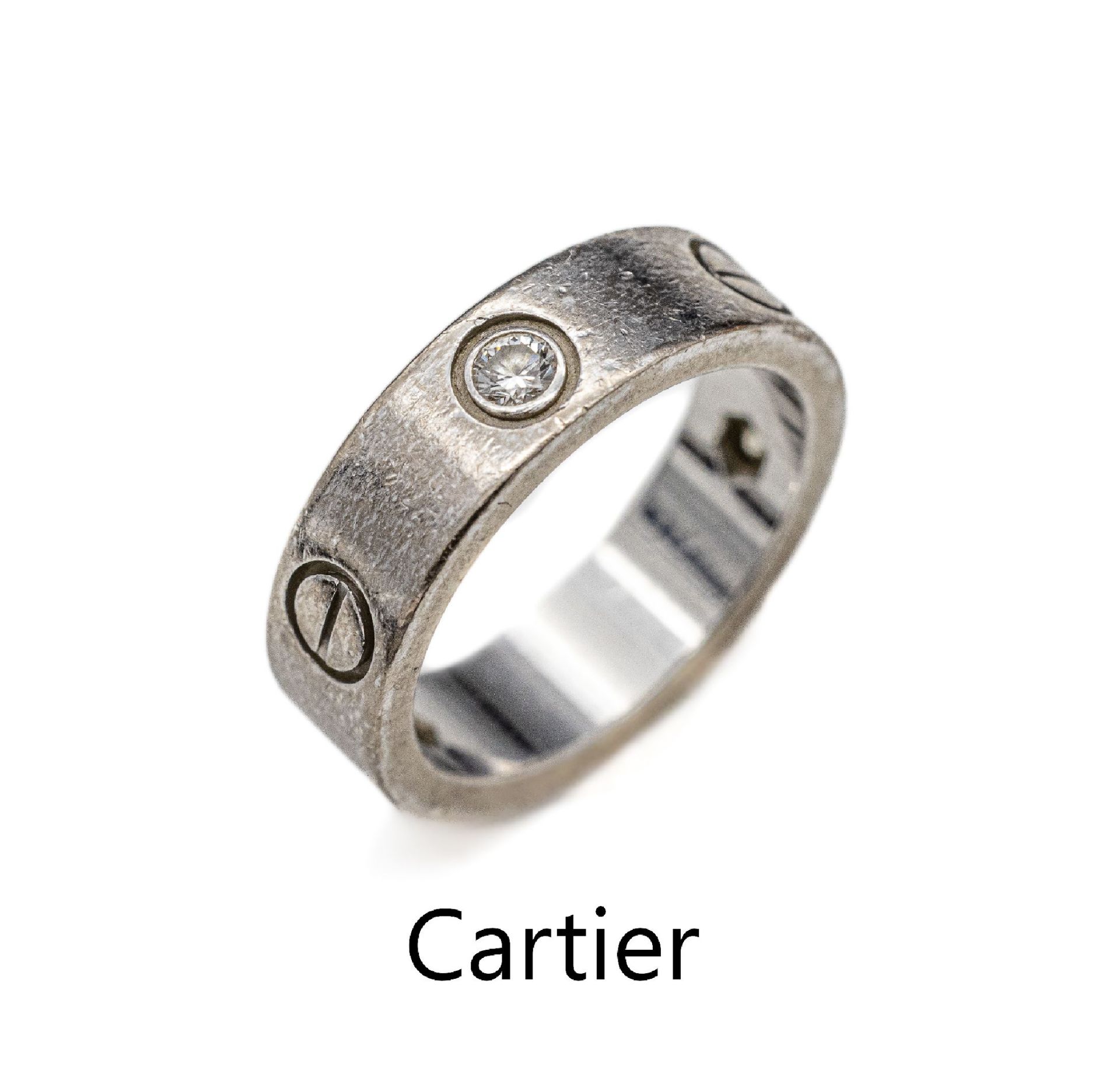 18 kt Gold CARTIER Ring Love mit Brillanten,   WG 750/000,