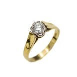 18 kt Gold Brillant-Ring, GG/WG 750/000,