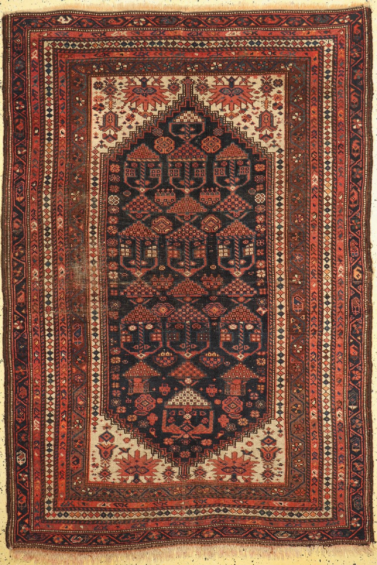 Afschar antik, Persien, um 1900, Wolle auf Wolle, ca.