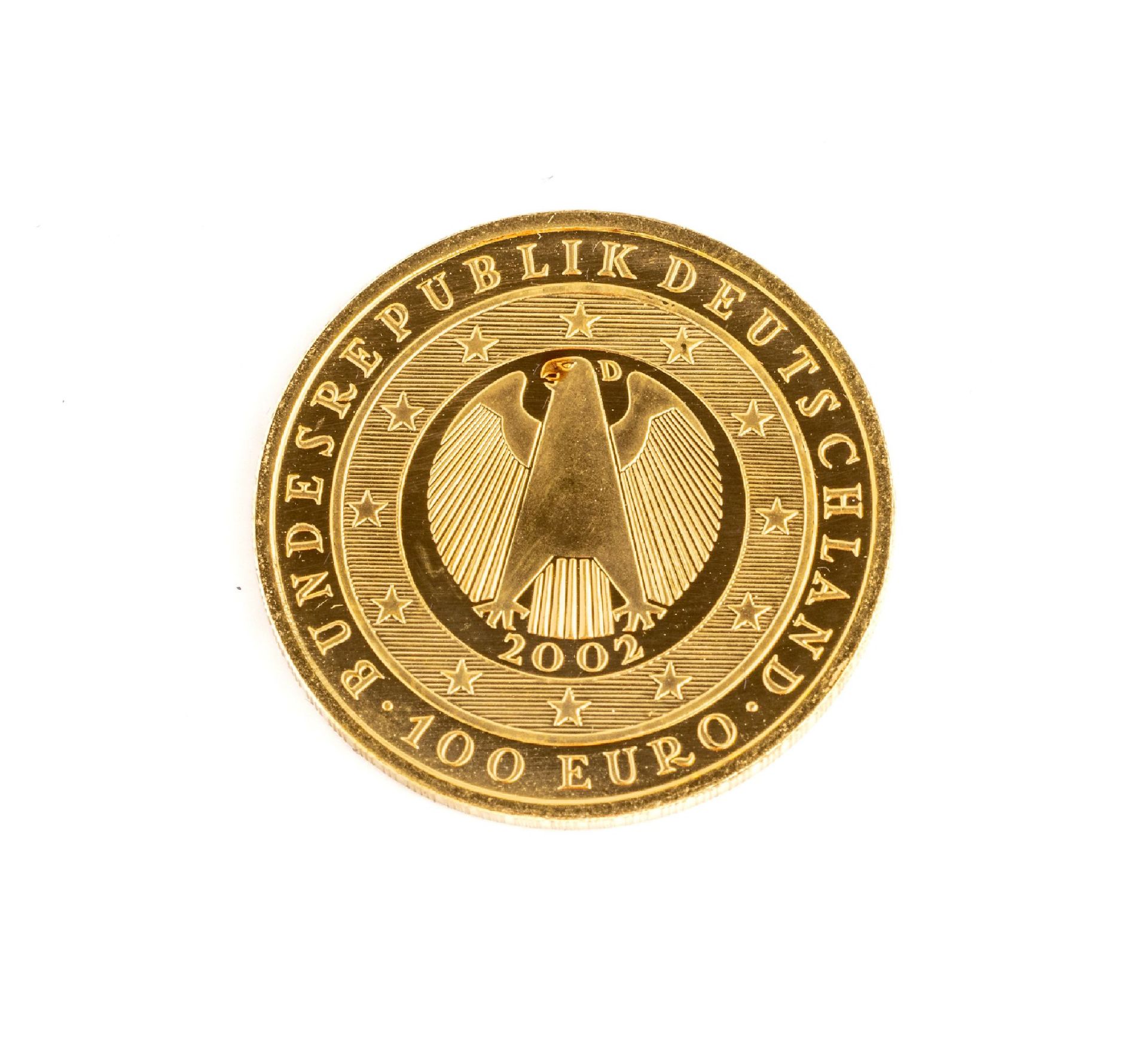 Goldmünze 100 Euro, Deutschland 2002, Übergang zur - Bild 2 aus 2