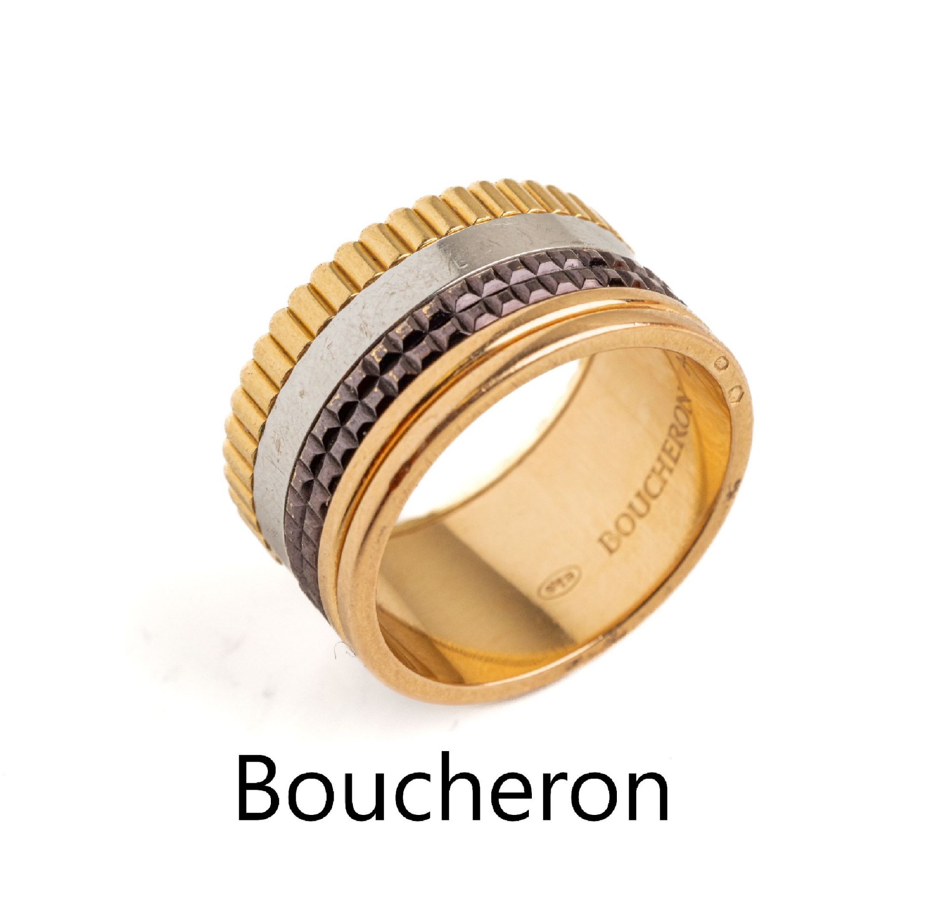 18 kt Gold BOUCHERON Ring, GG/WG 750/000 part.
