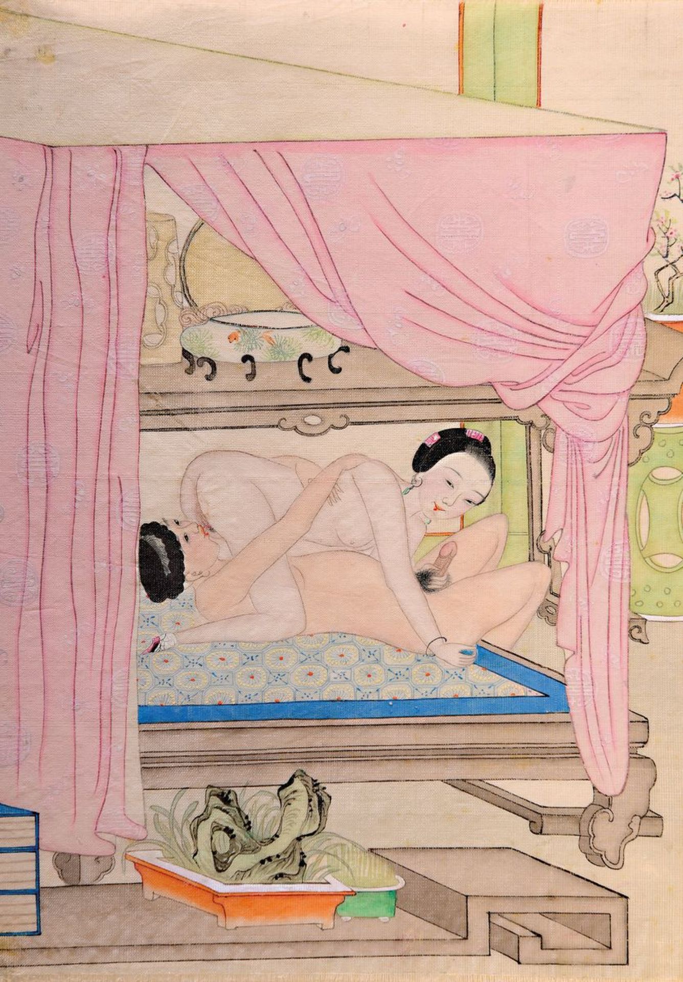 Album mit 45 erotischen Malereien, China, späte