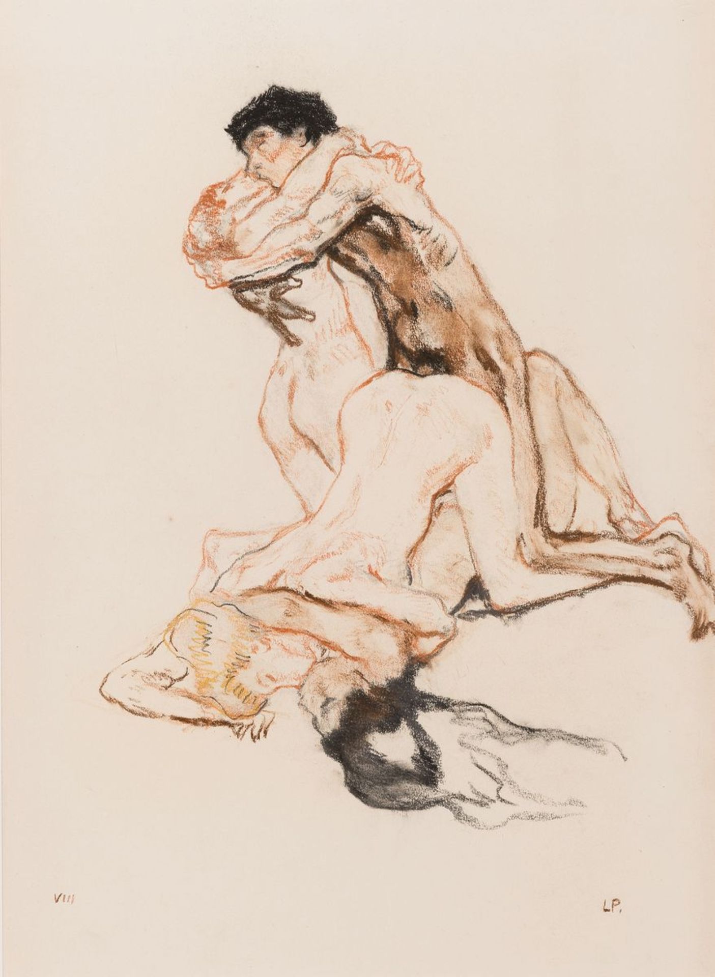 Leo Putz, 1869 - 1940, erotische Darstellung,