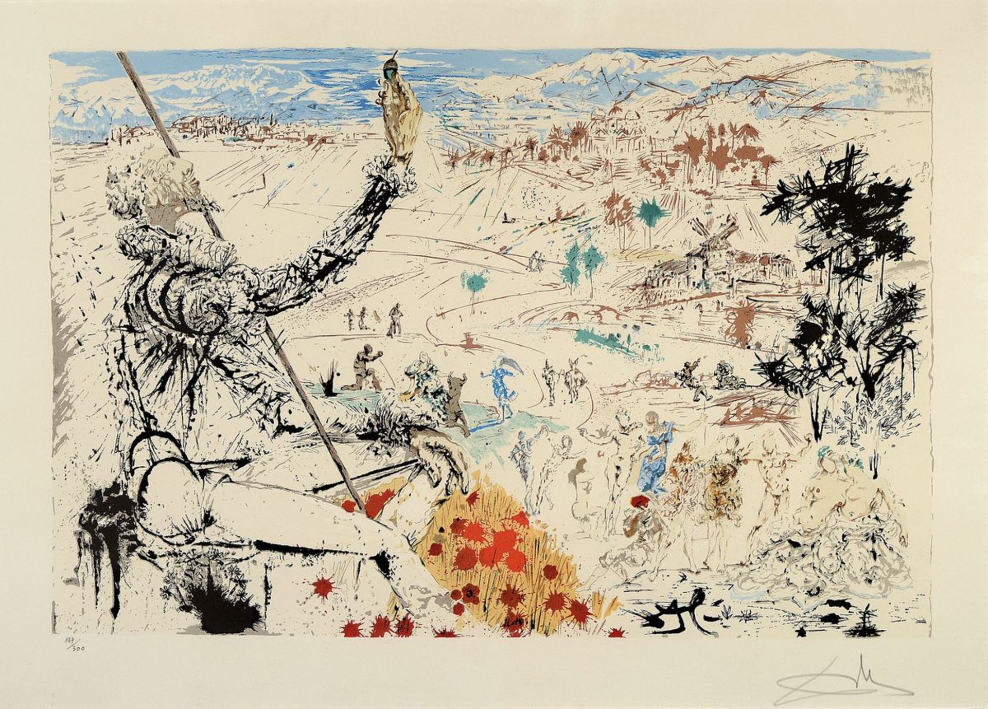 Salvador Dali, 1904-1989, Farblithographie 'Das Goldene