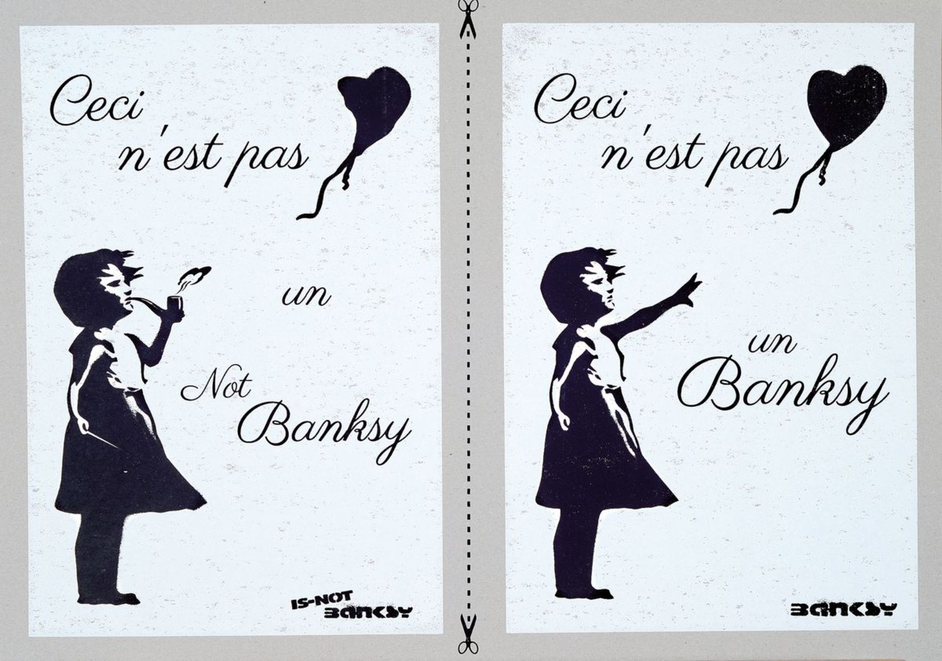 Banksy Not Banksy, AToM1313 Series, Ed:53/100, verso