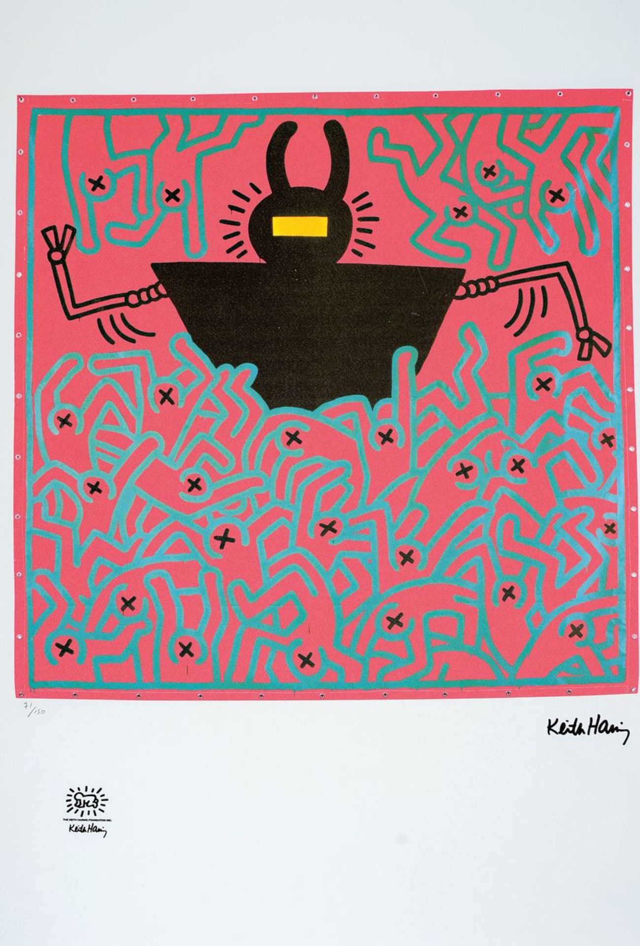 Keith Haring, 1958-1990, Farboffset, drucksign., num.