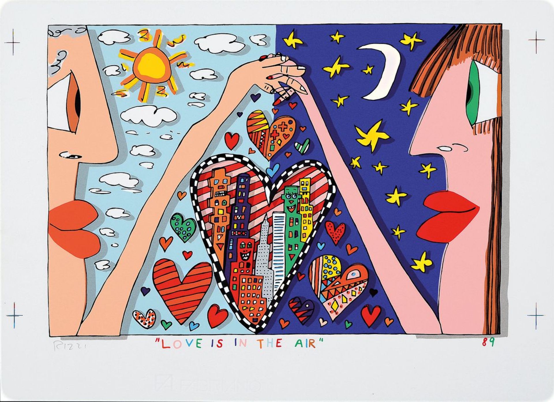 James Rizzi, 1950-2011 New York, 'Love is in the Air',