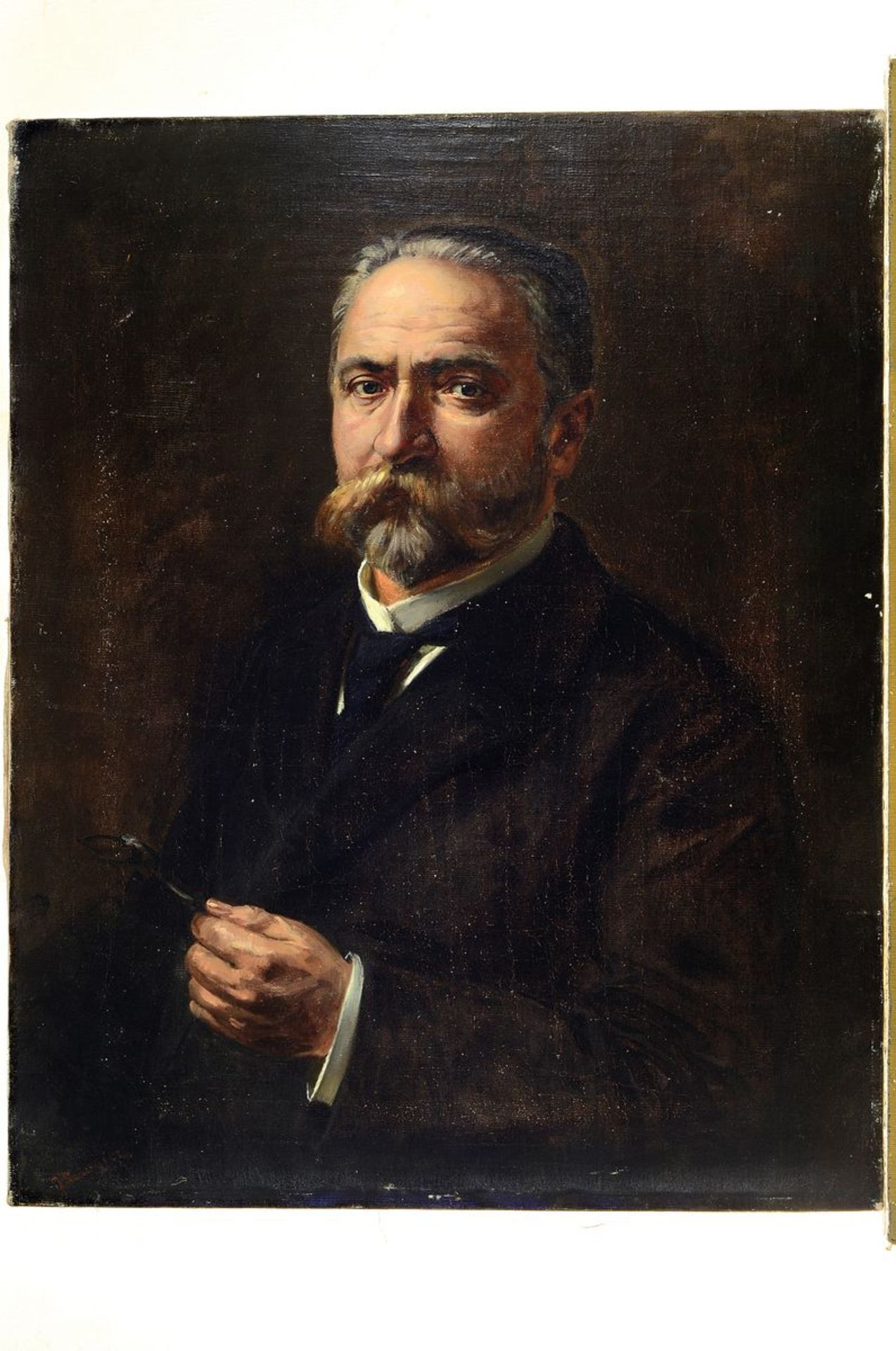 Unbekannter Porträtist, um 1900, Bildnis eines bärtigen - Image 3 of 3