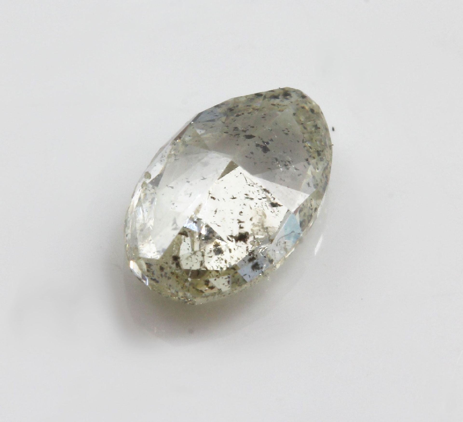 Loser Diamantnavettes, 1.00 ct, Nat.Fancy Light Greenish - Image 2 of 2