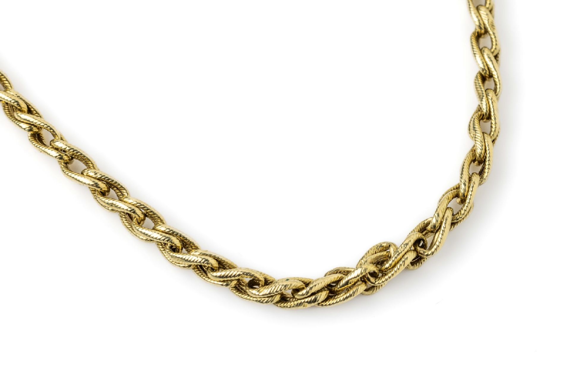 14 kt Gold Collier, GG 585/000 gepr., L. ca. 44 cm,