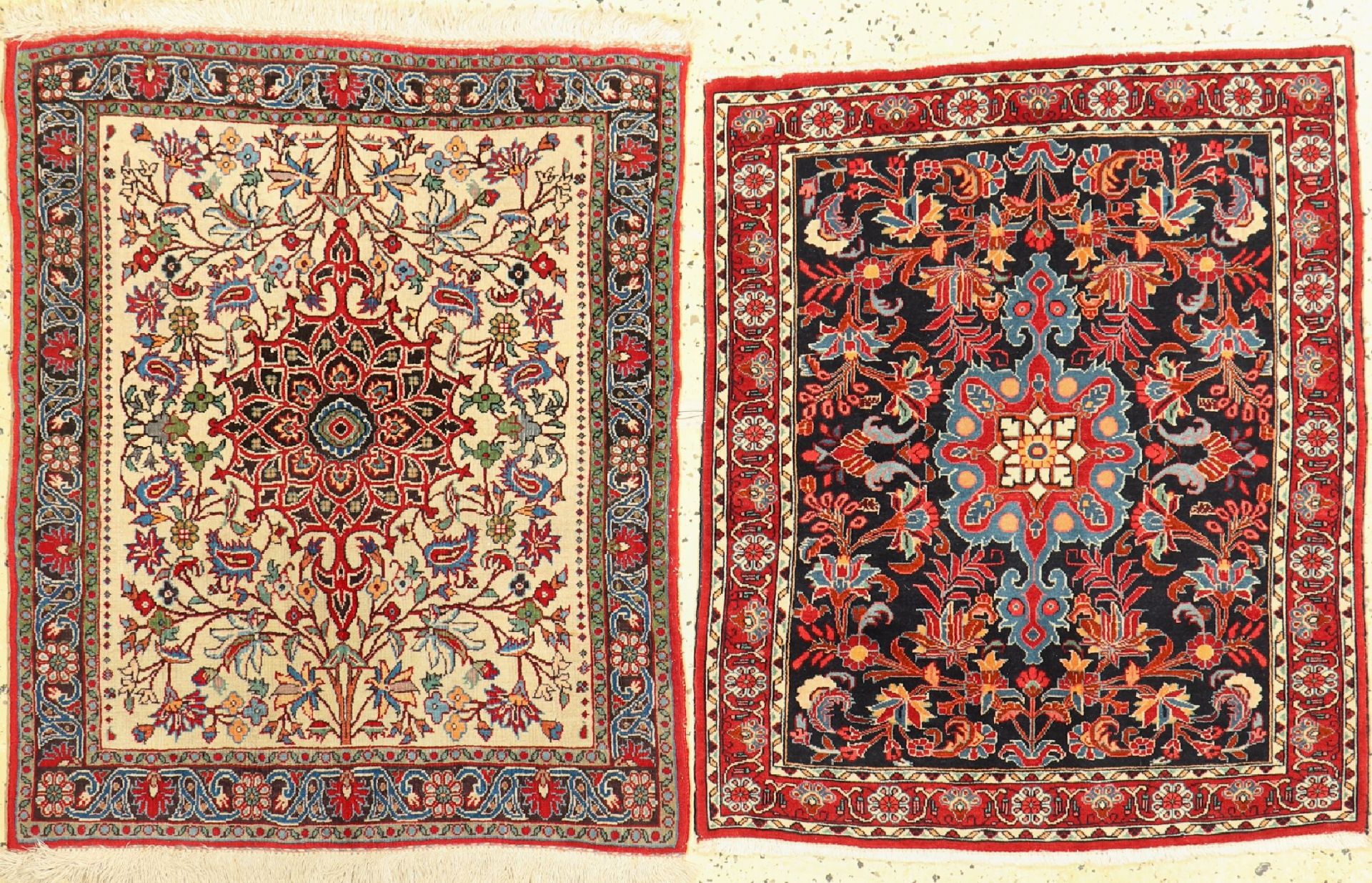 2 Bidjar Poschti, Persien, ca. 60 Jahre, Wolle auf