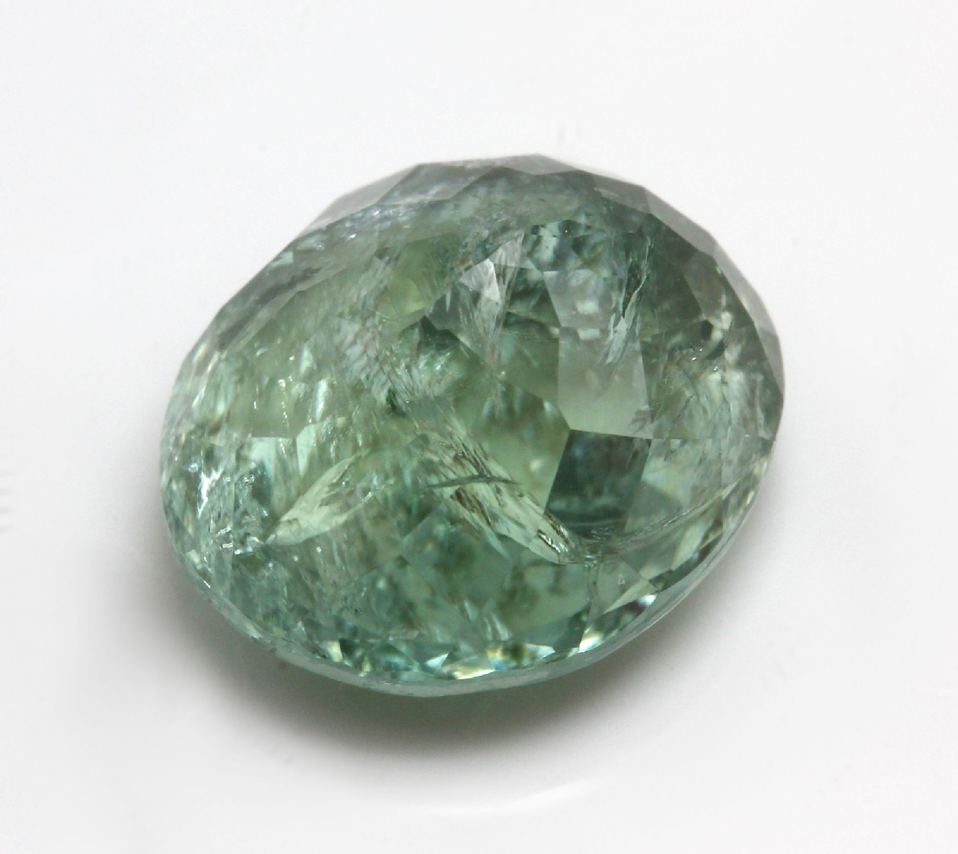 Loser Paraiba-Turmalin,   ca. 5.85 ct, ovalfacett., mit - Bild 2 aus 3