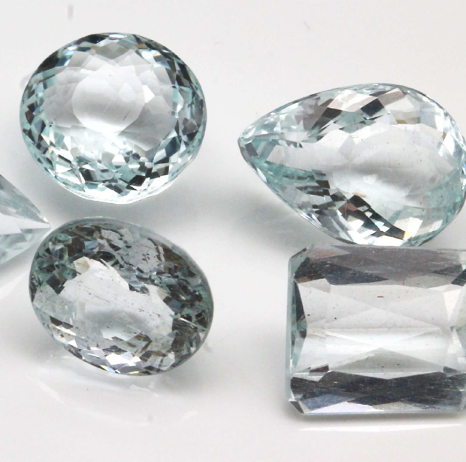 Lot 5 lose Aquamarine,   ca. 18.42 ct, versch. Größen und - Bild 2 aus 2