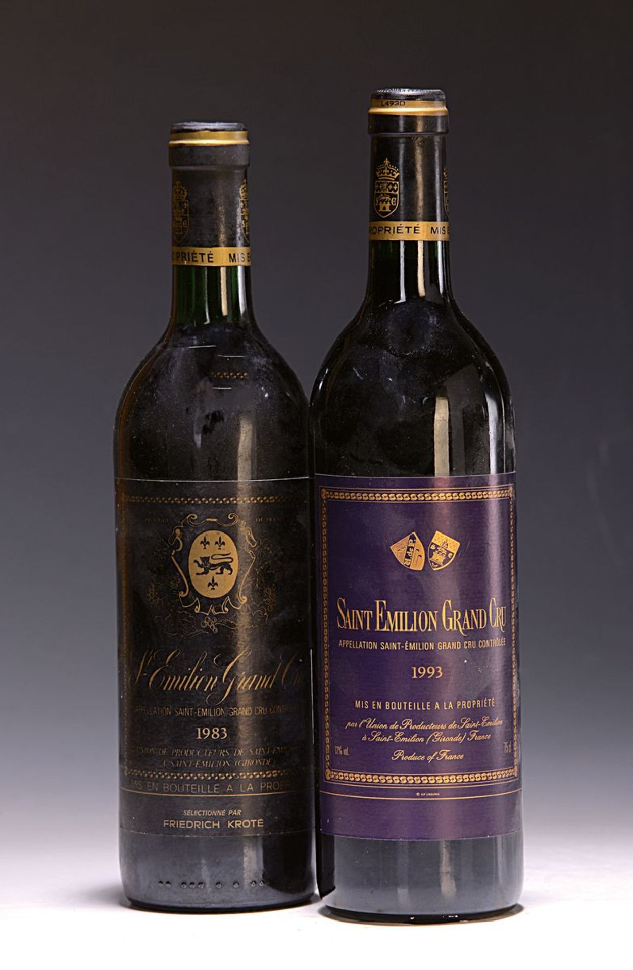 2 Flaschen 1993 Saint Emilion Grand Cru und eine Flasche