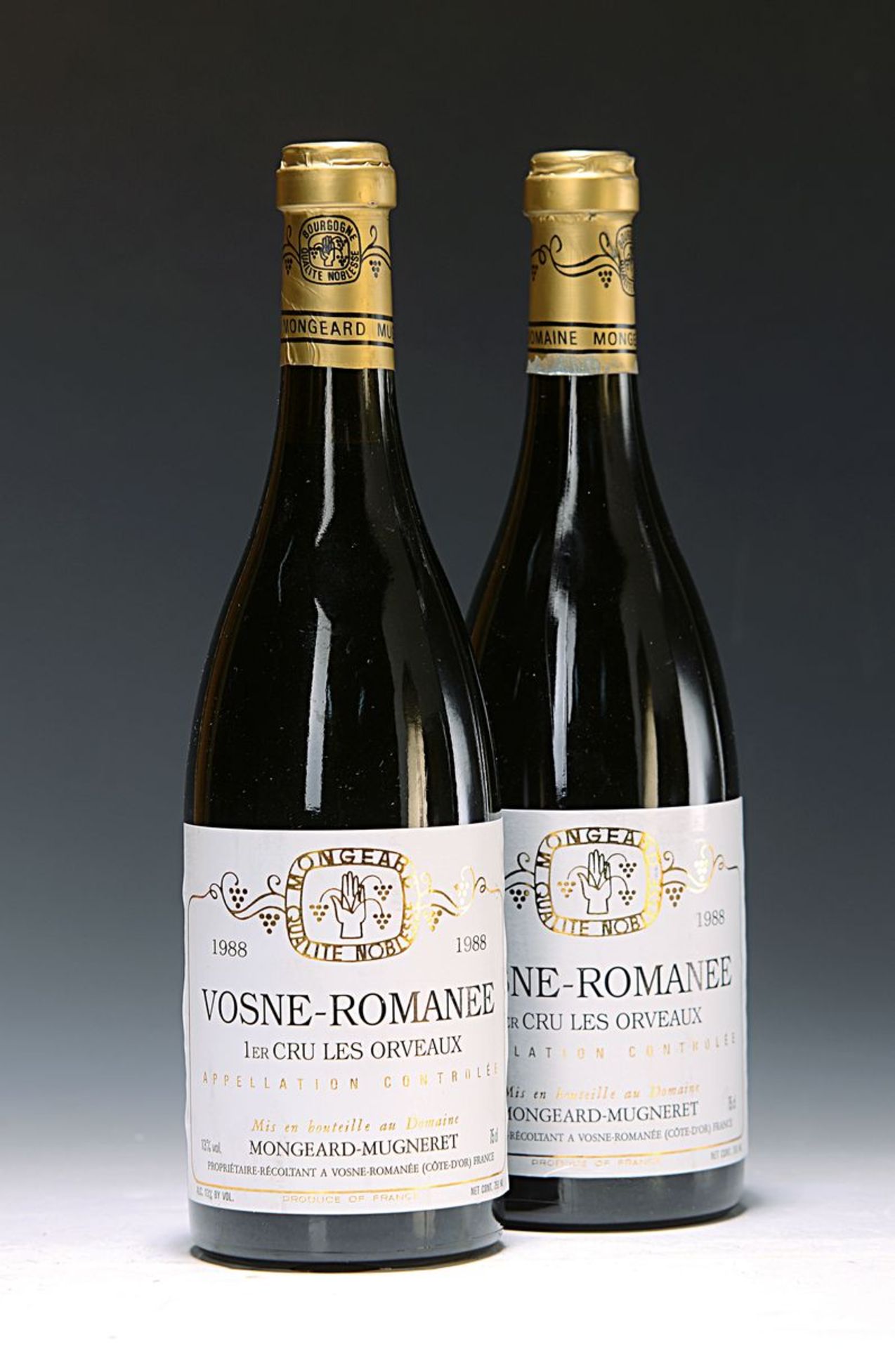2 Flaschen 1988 Vosne-Romanee, Grand Cru Les Orveaux,